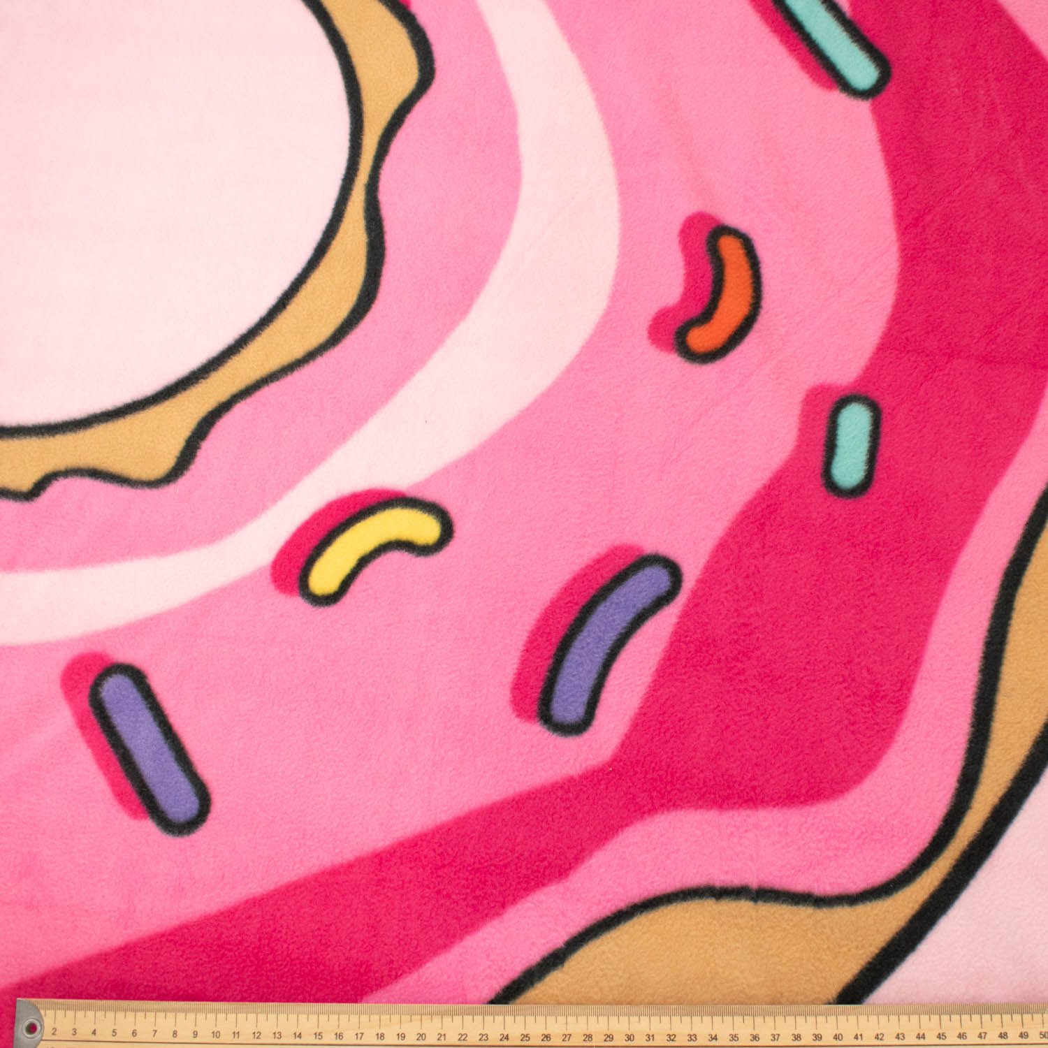 Donuts on Pink Printed Polar Fleece Design 233 - 1.85M Panel