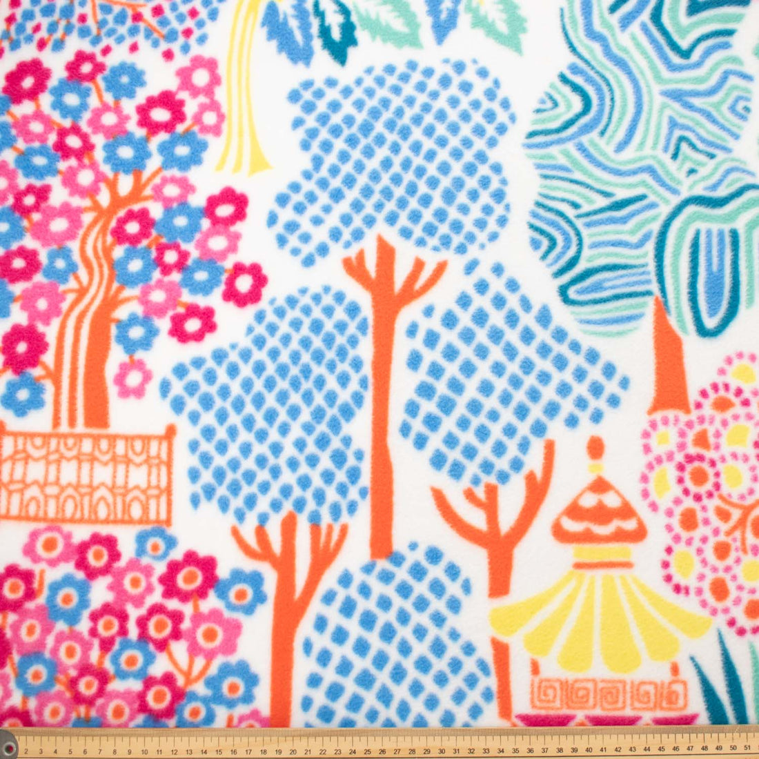 Colourful Abstract Print Printed Polar Fleece Design 88 - 1.85M Panel