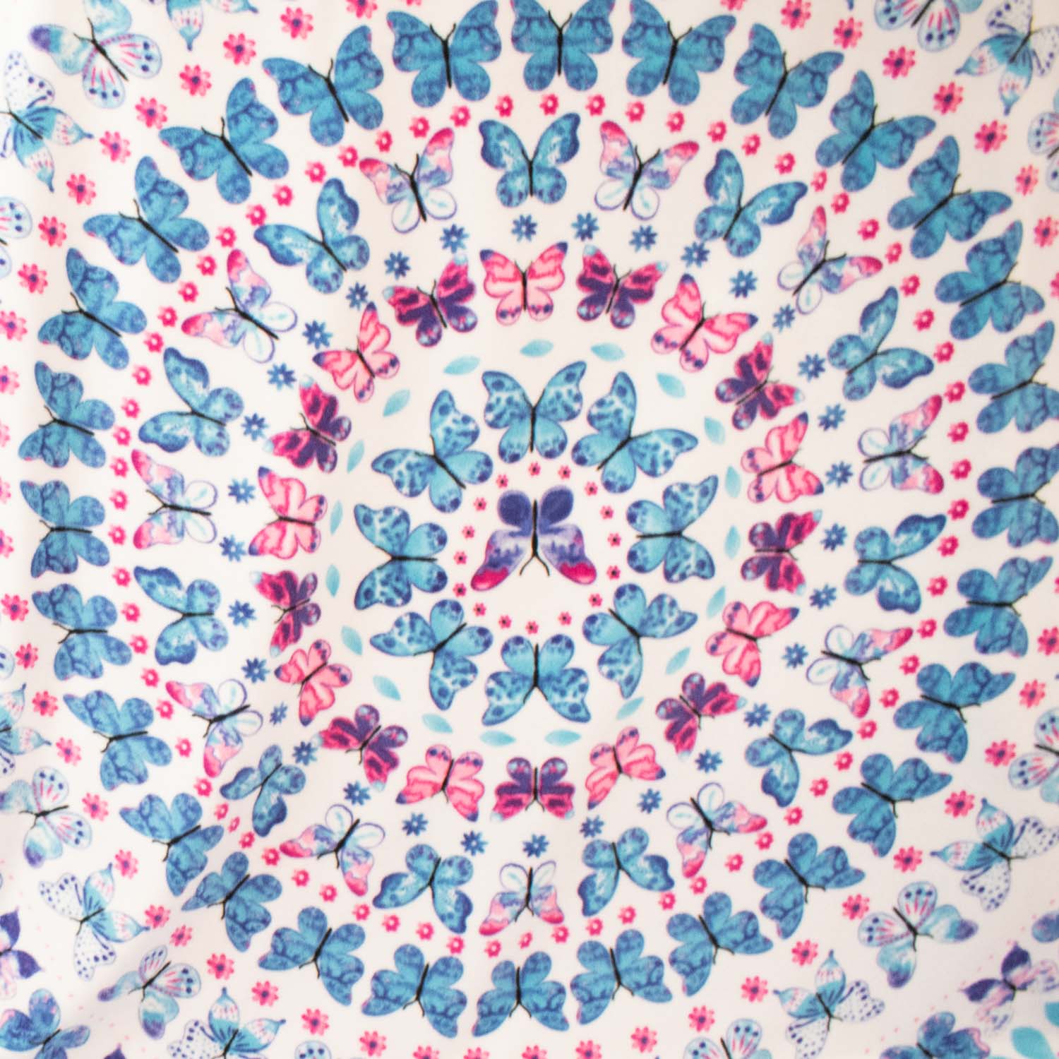 Colourful Abstract Pattern on White Printed Polar Fleece Design 91 - 1.85M Panel