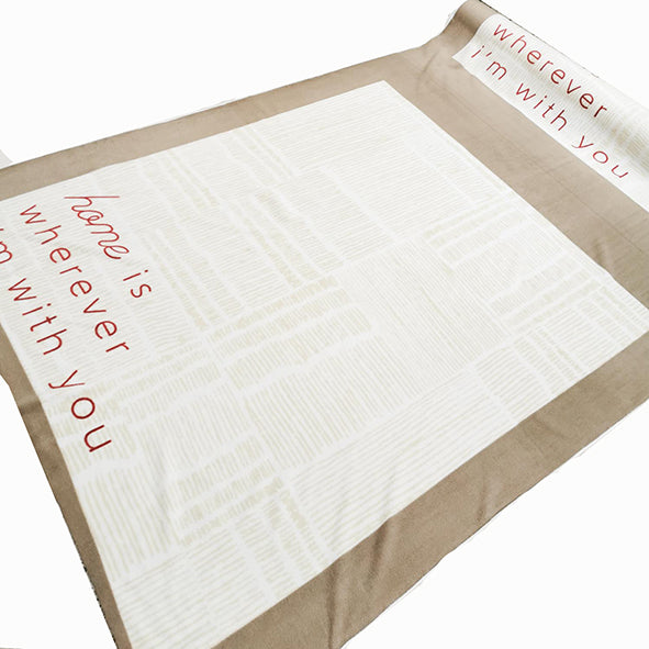 Home is wherever I'm with you Printed Polar Fleece Design 95 - 1.85M Panel