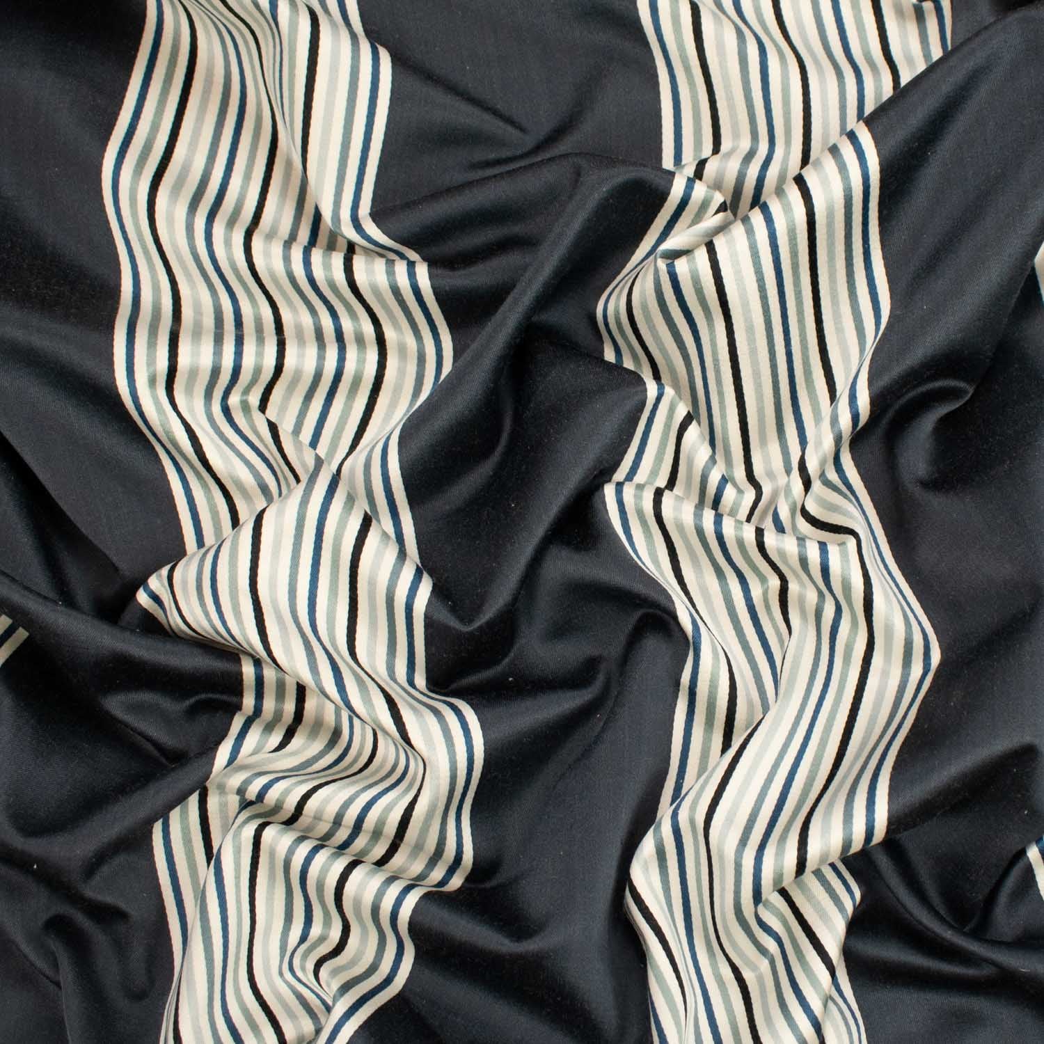 Norway by Maurice Kain - Curtaining/Upholstery Stripe Sateen Prints