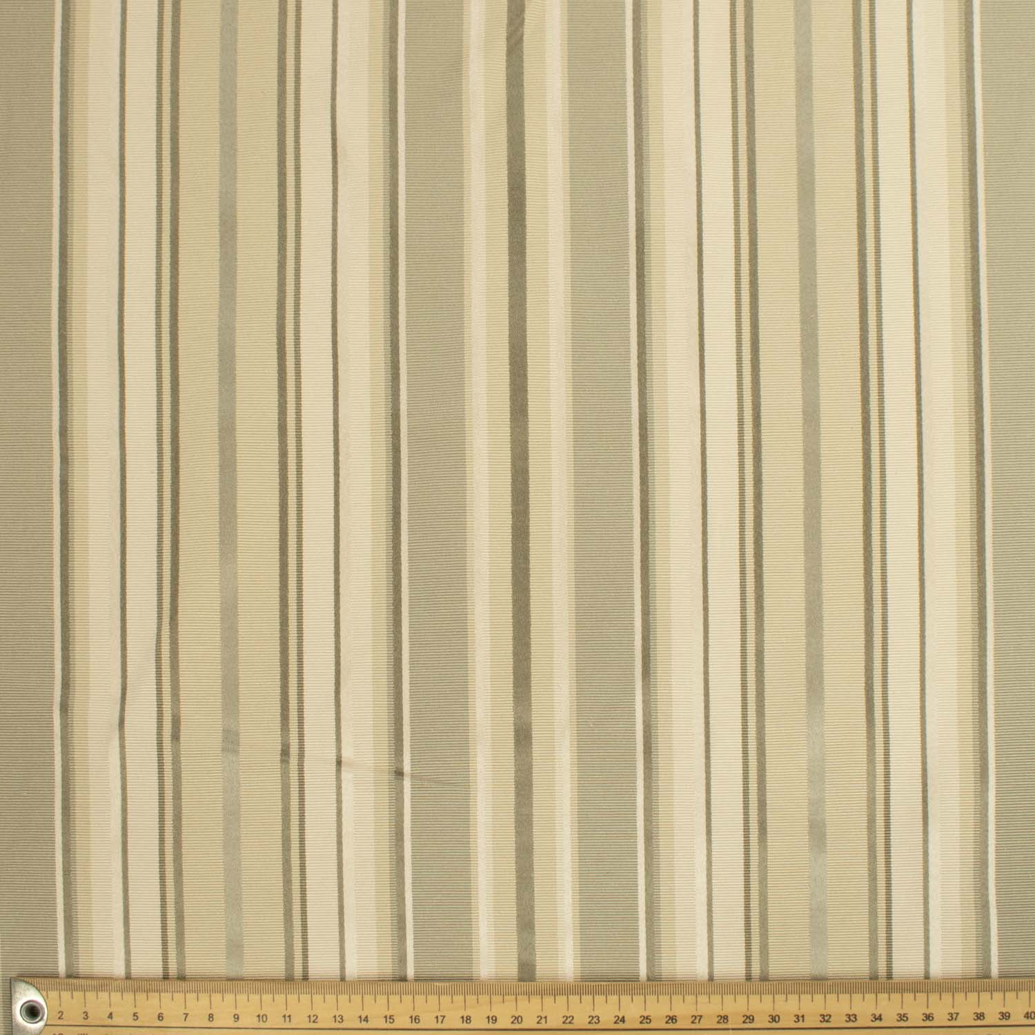 Beige Stripe Jacquard Curtaining/Upholstery by Maurice Kain