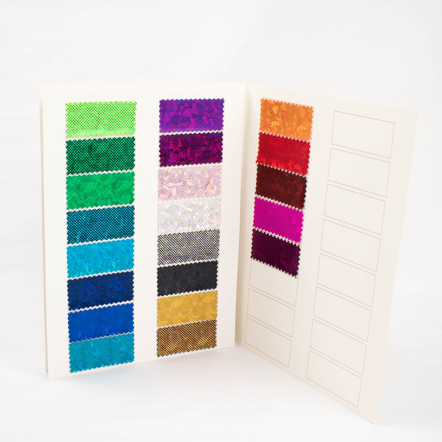 Shattered Glass Holographic Nylon Lycra Sample Book