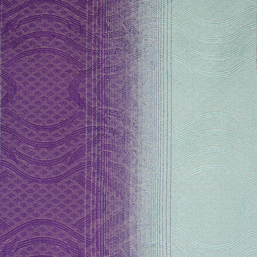 Ombre Shaded Brocade Suiting/Upholstery Fabric in Aqua/Purple
