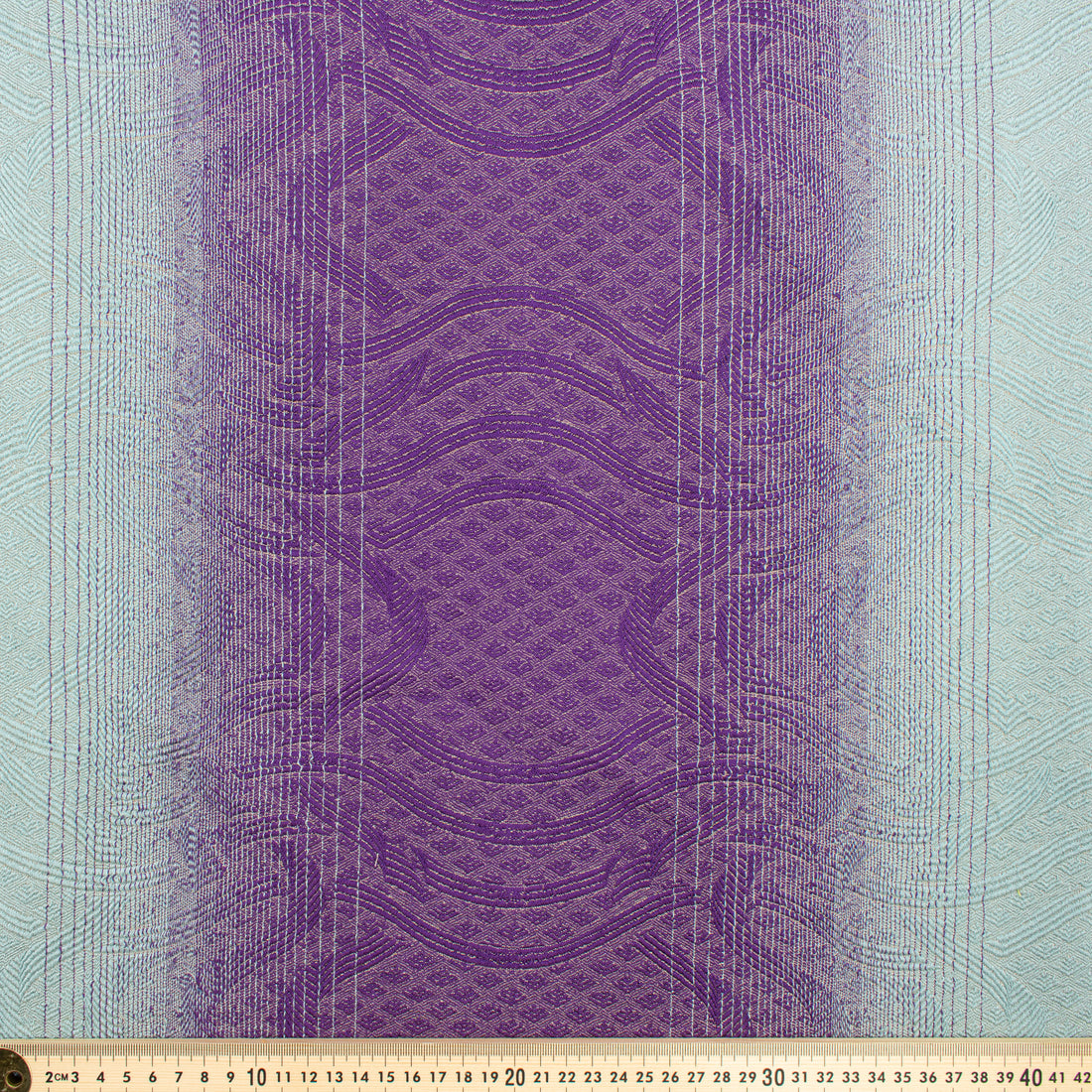 Ombre Shaded Brocade Suiting/Upholstery Fabric in Aqua/Purple