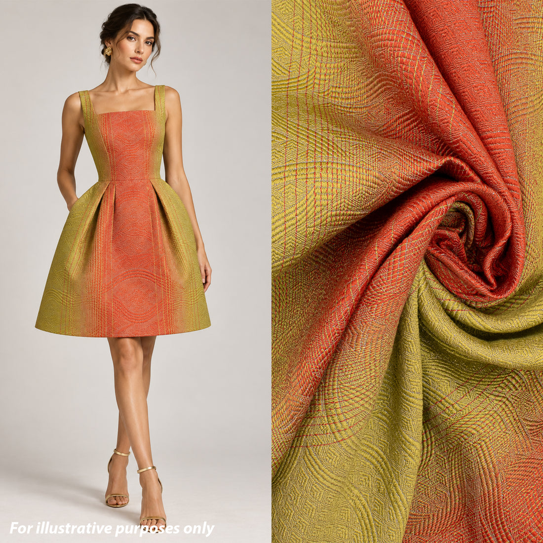 Ombre Shaded Brocade Suiting/Upholstery Fabric