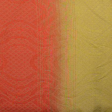 Ombre Shaded Brocade Suiting/Upholstery Fabric in Lime/Orange