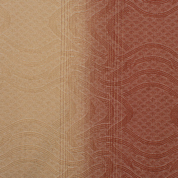 Ombre Shaded Brocade Suiting/Upholstery Fabric in Beige/Maroon