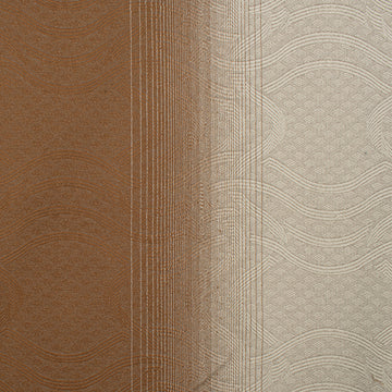 Ombre Shaded Brocade Suiting/Upholstery Fabric in Chocolate/Cream