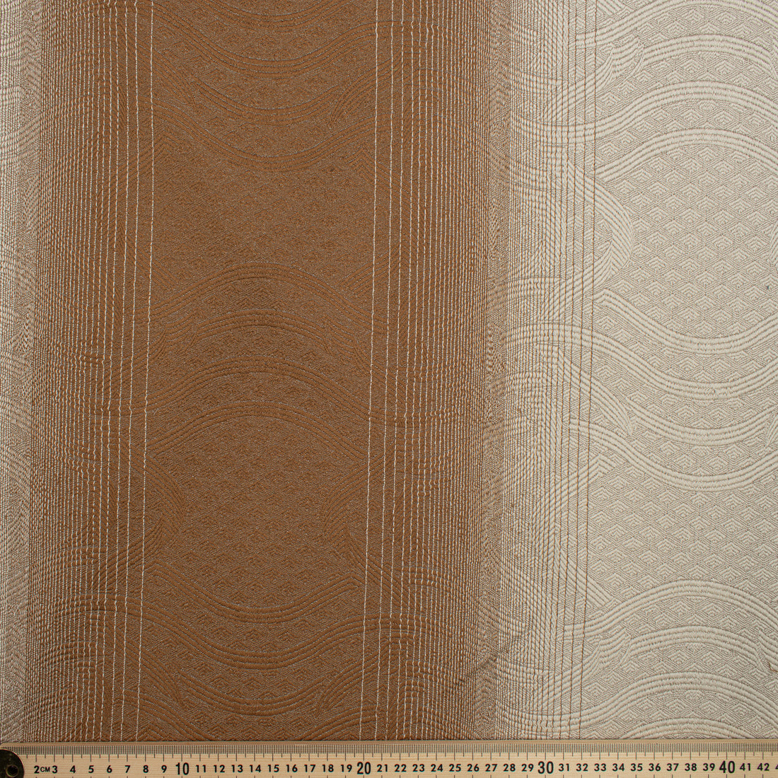 Ombre Shaded Brocade Suiting/Upholstery Fabric in Chocolate/Cream