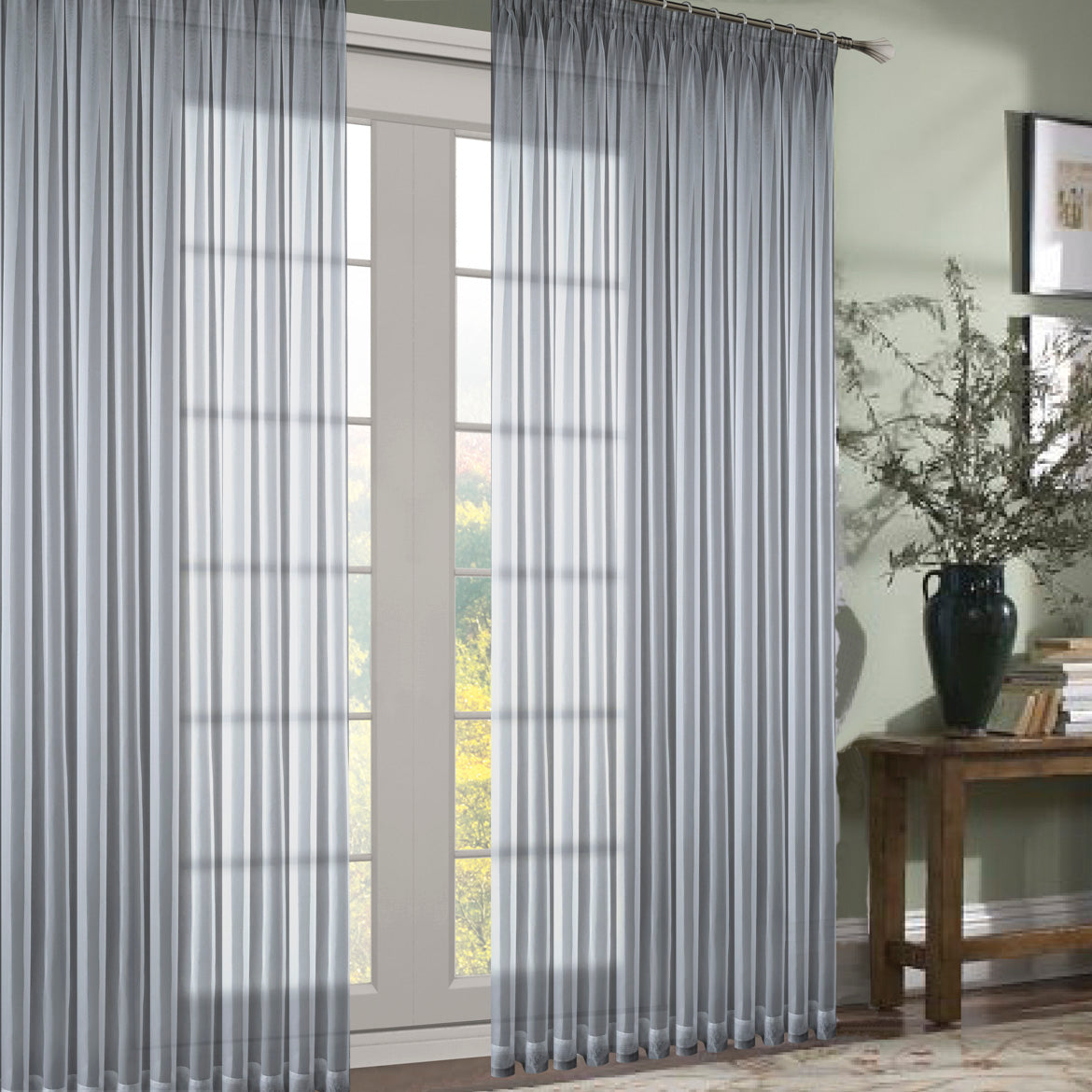 Opal Sheer Pencil Pleat Curtain