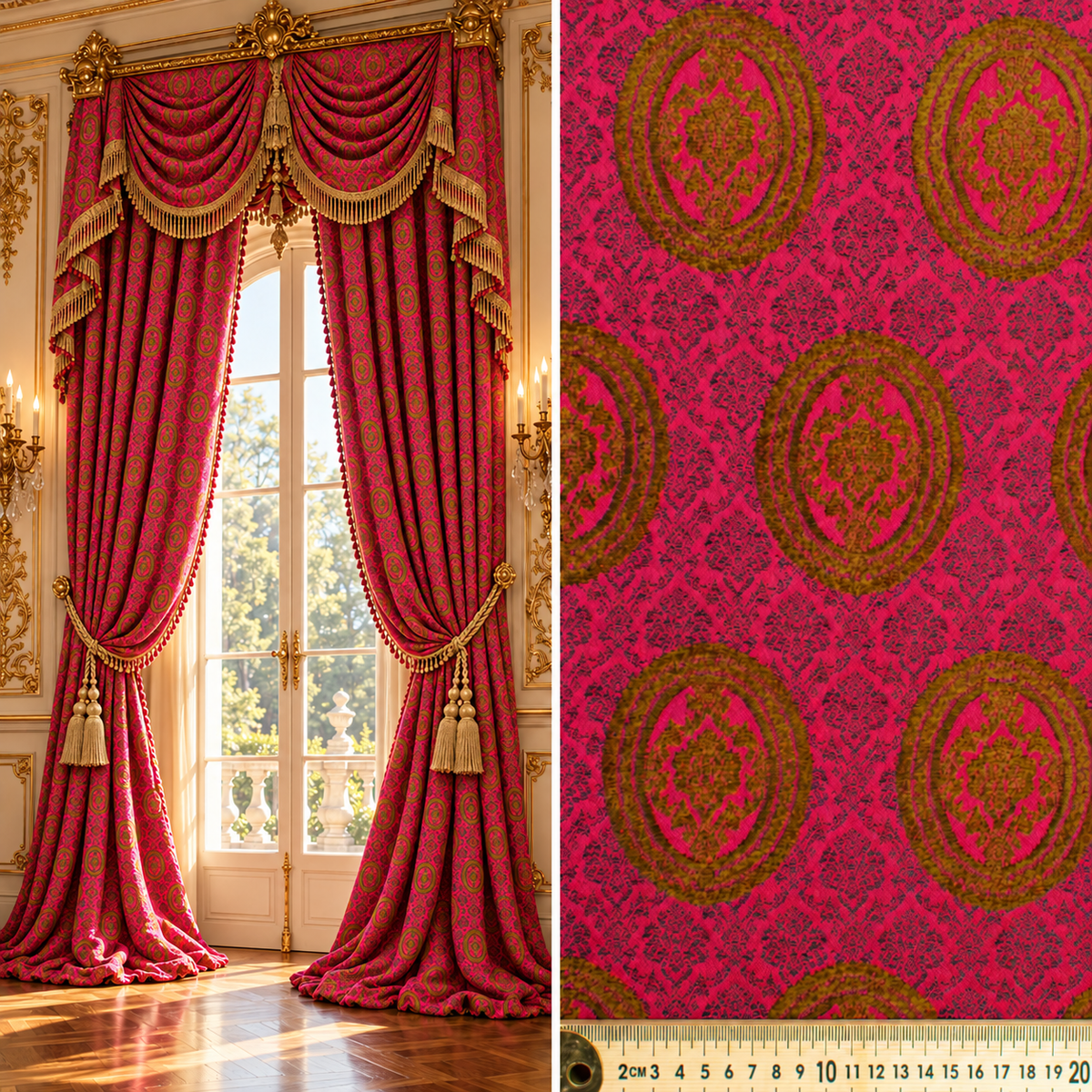 Baroque Jacquard Curtaining & Upholstery Fabric