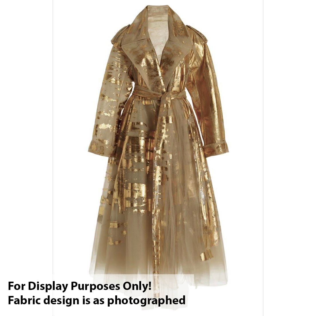 Floral Metallic Foil Printed Organza