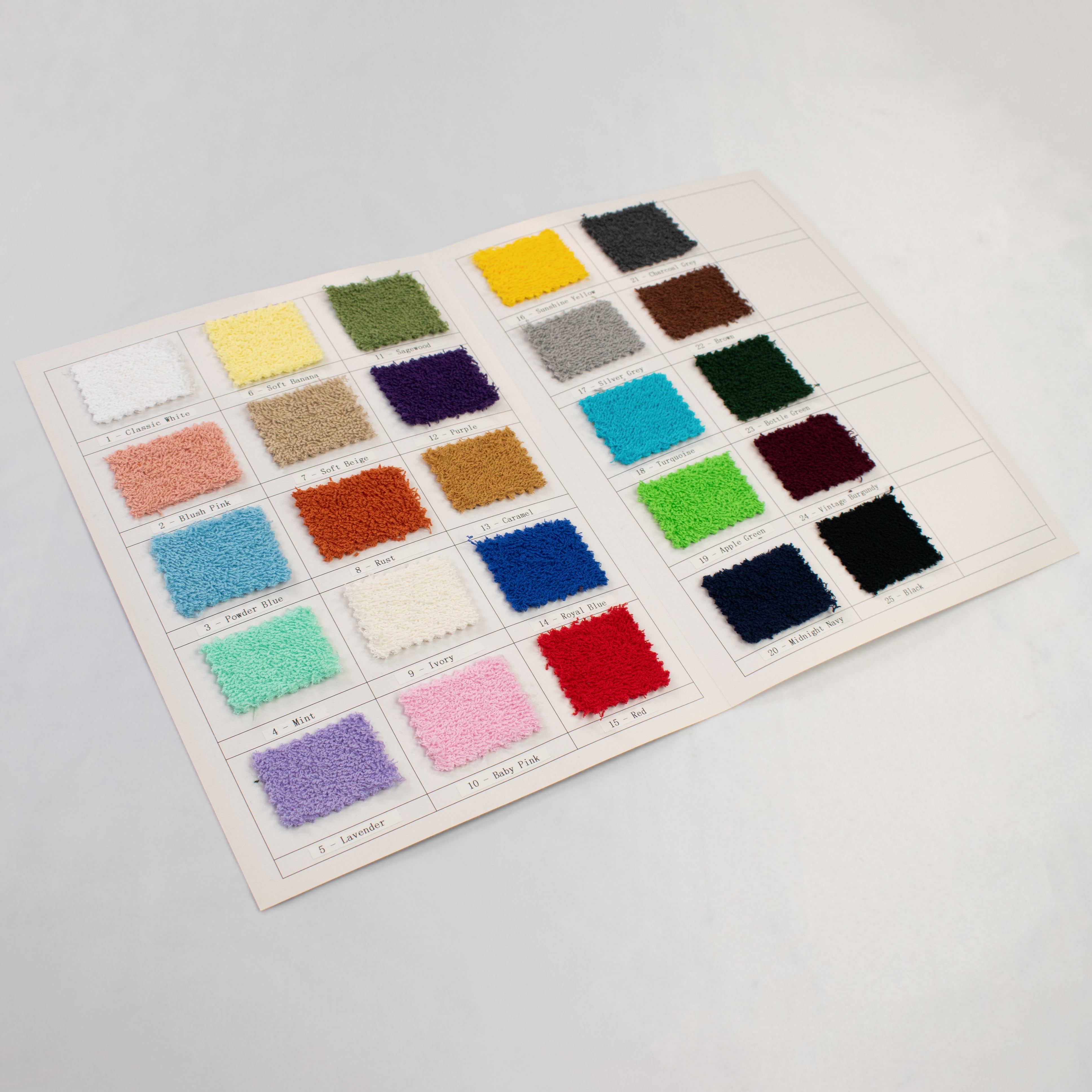 Premium Double-Sided Cotton Terry Towelling New Range