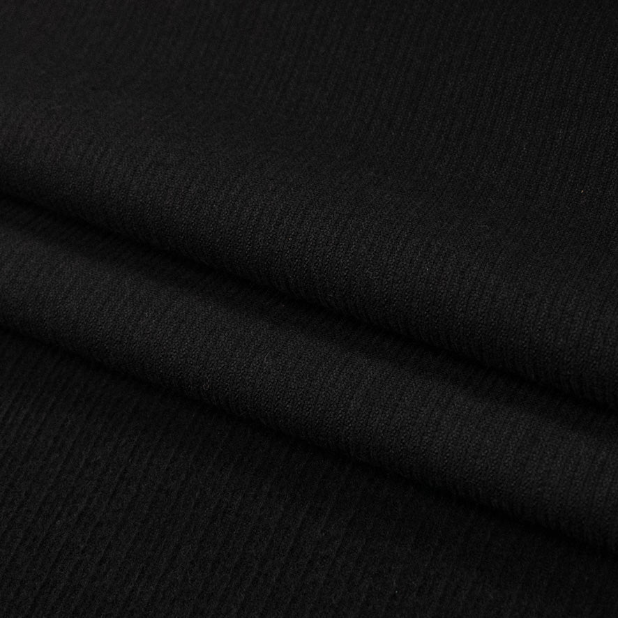 Medium Weight Felted Wool Suiting - Charcoal 150CM