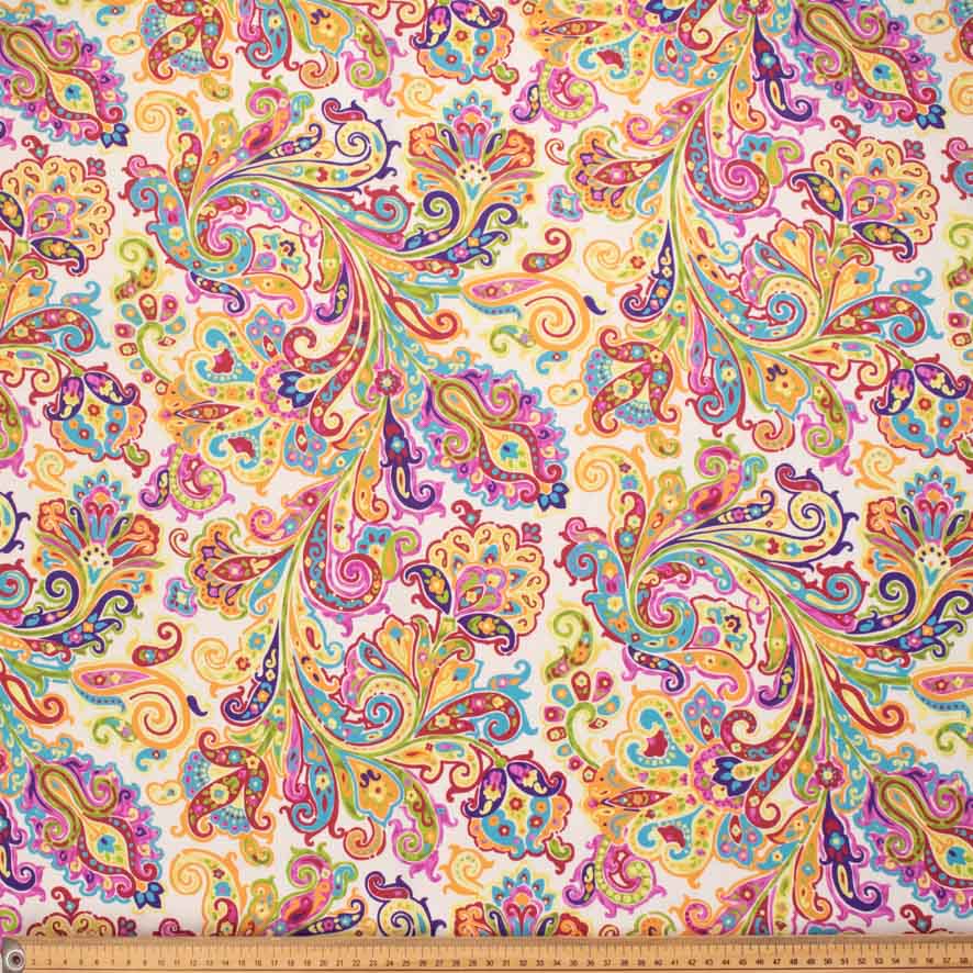 Pearl Silk Crush Digital Prints Design 2 Multicolour Paisley