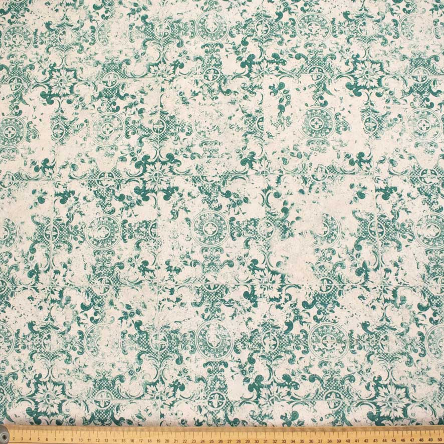Pearl Silk Crush Digital Prints Design 7 Green Damask