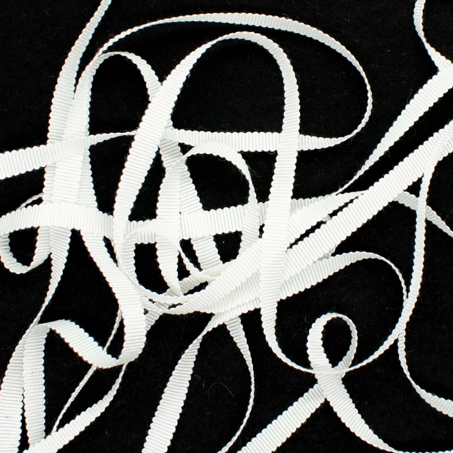 Petersham Grosgrain Ribbon Black & White