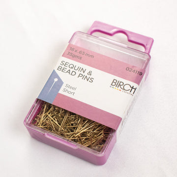 Birch Sequin & Bead Pins - Steel Short 35GMS - 16mm x 0.65mm