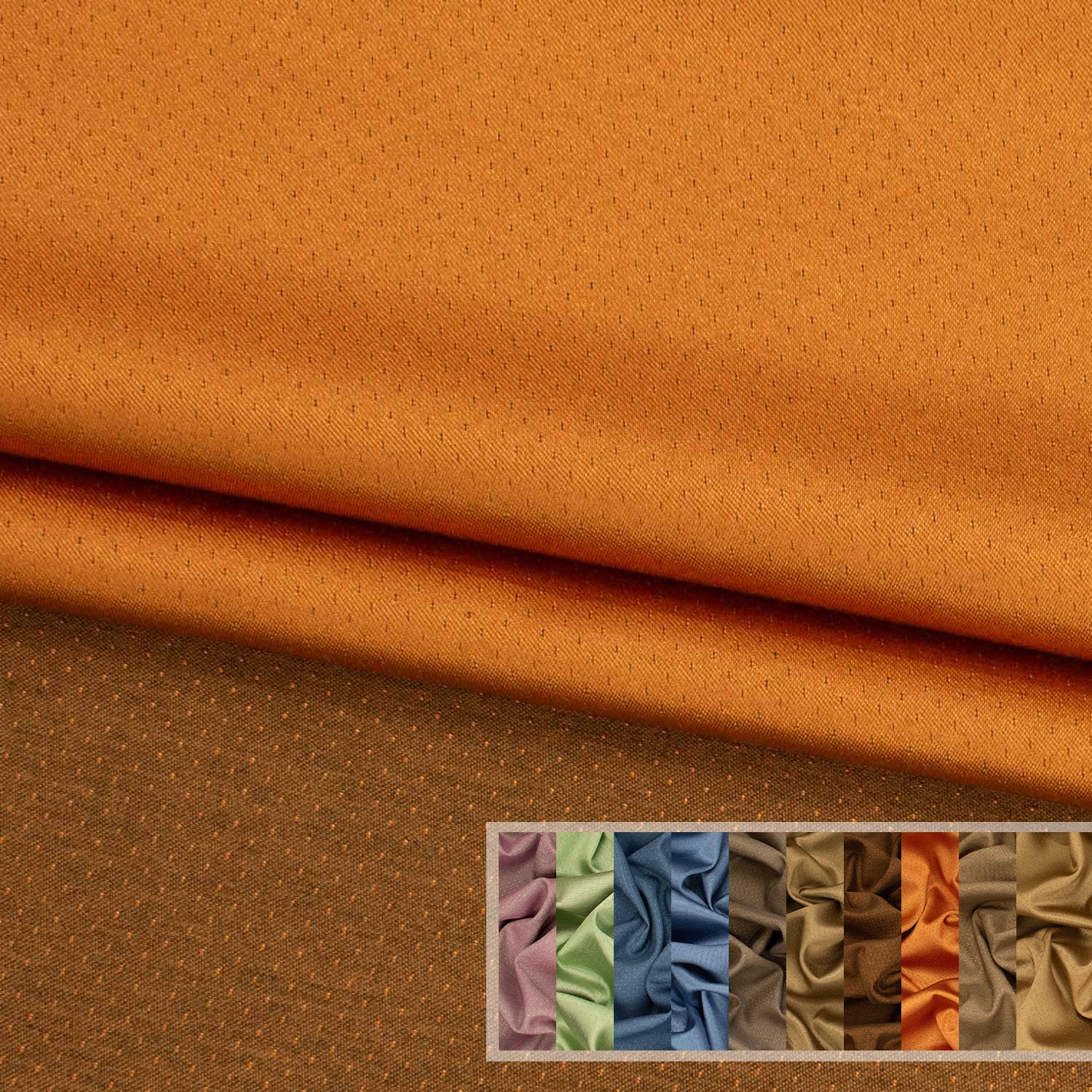 Reversible Mini Dots Sateen Curtain/Upholstery Fabric