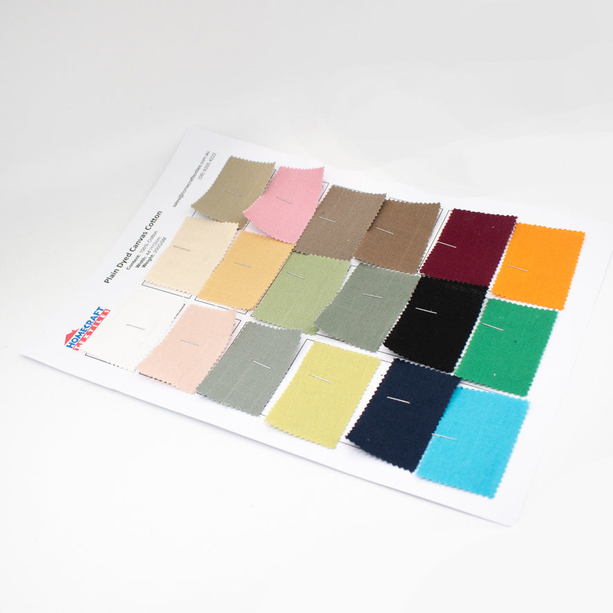 Plain Dyed Canvas Cotton Sample Book