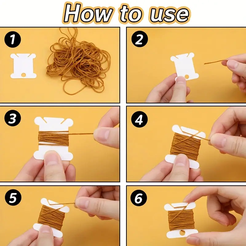 Plastic Embroidery Floss Bobbins - 10Pcs