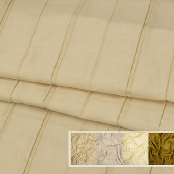 Pleated Stripe Cotton Look Curtaining/Upholstery Fabric