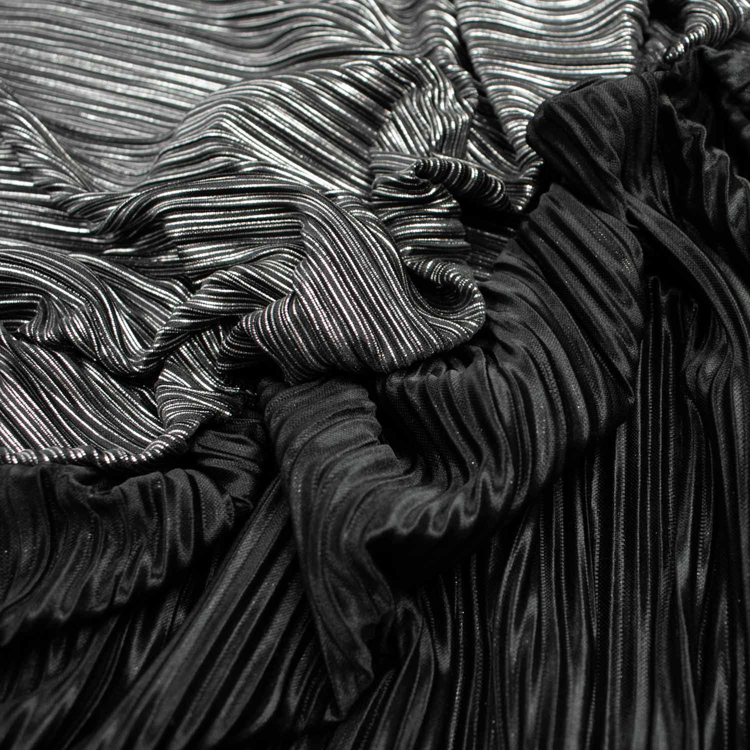 Pleated Glimmer Reversible Satin