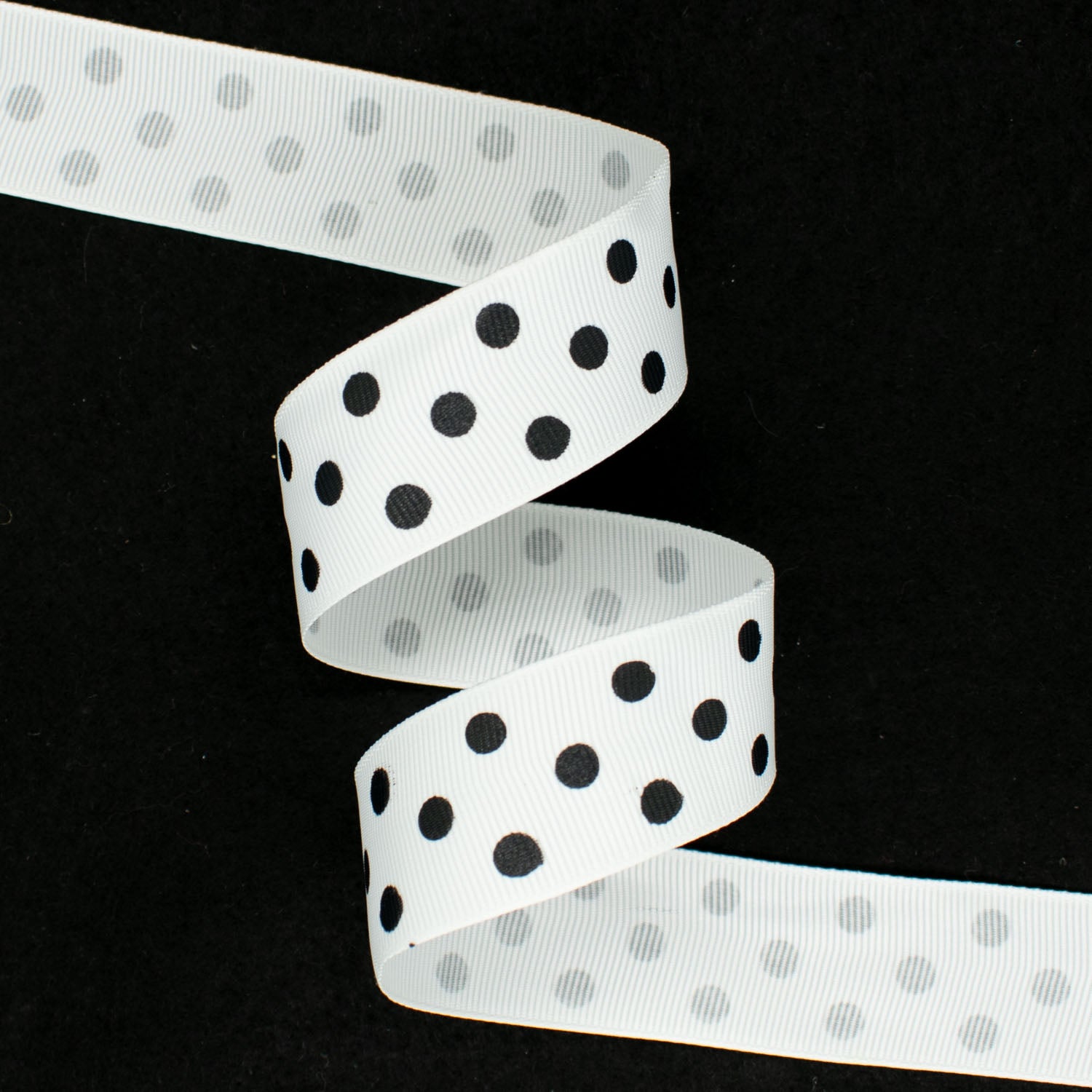 Grosgrain Polka Dot Ribbon 25mm