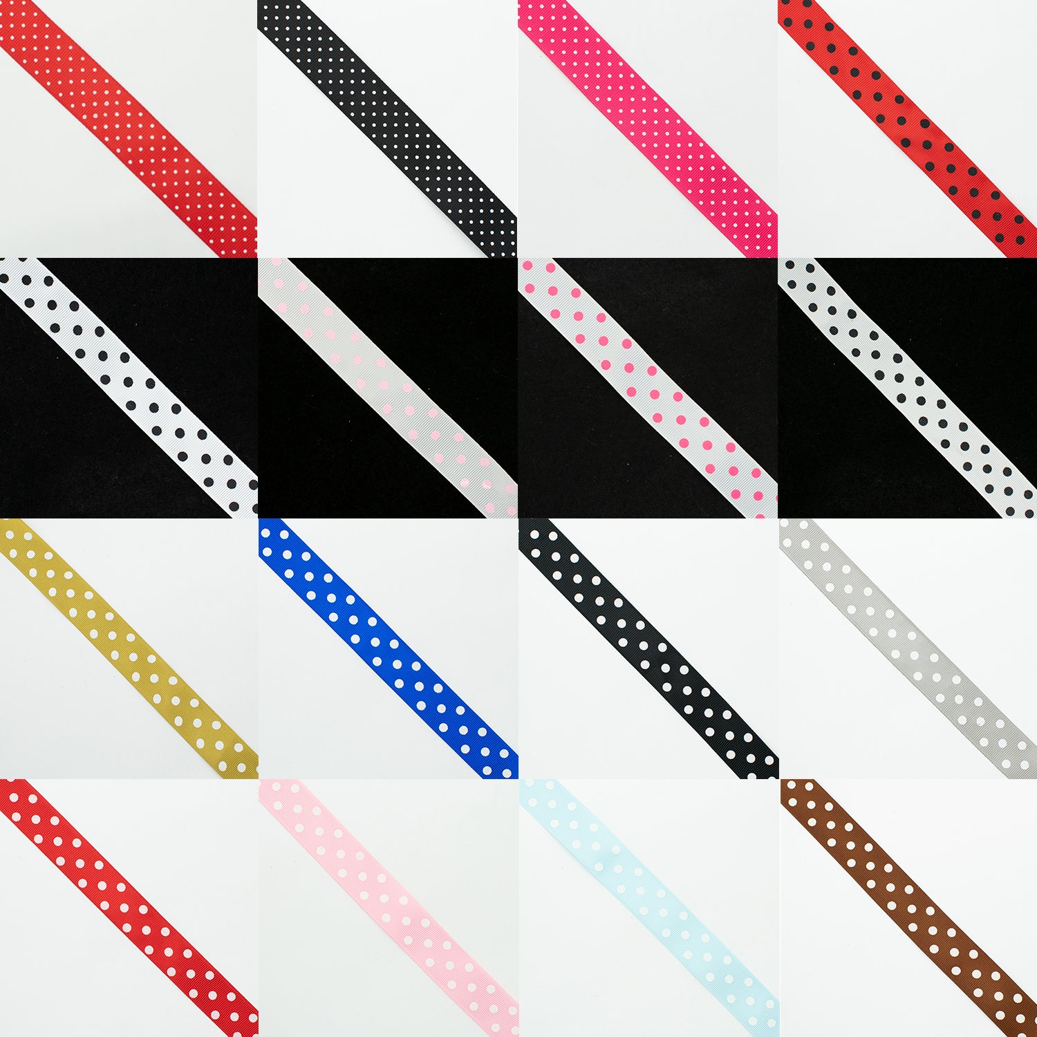 Grosgrain Polka Dot Ribbon 25mm