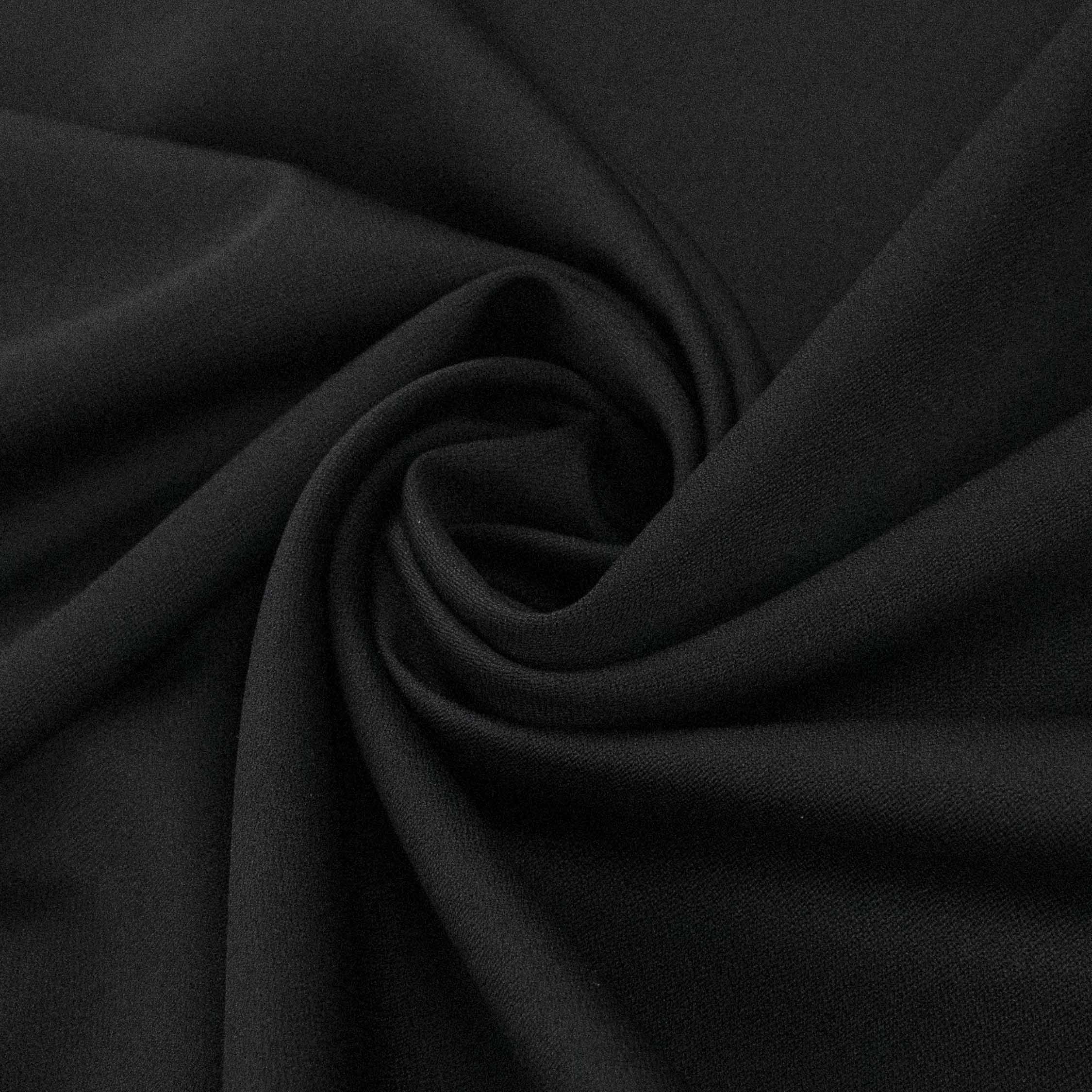 Japanese Crepe Suiting Light to Medium Weight Design-11 Black