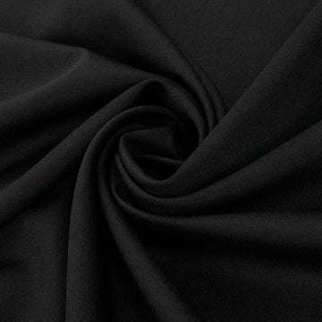 Japanese Crepe Suiting Light to Medium Weight Design-11 Black