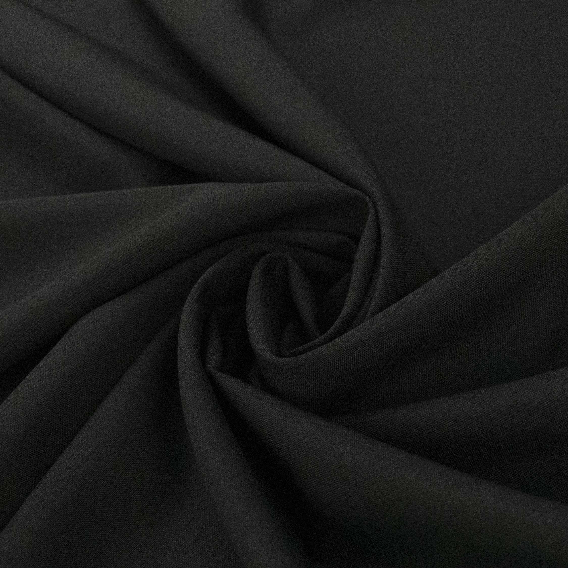 Japanese Wool Blend Suiting Light Weight Design-5 Black