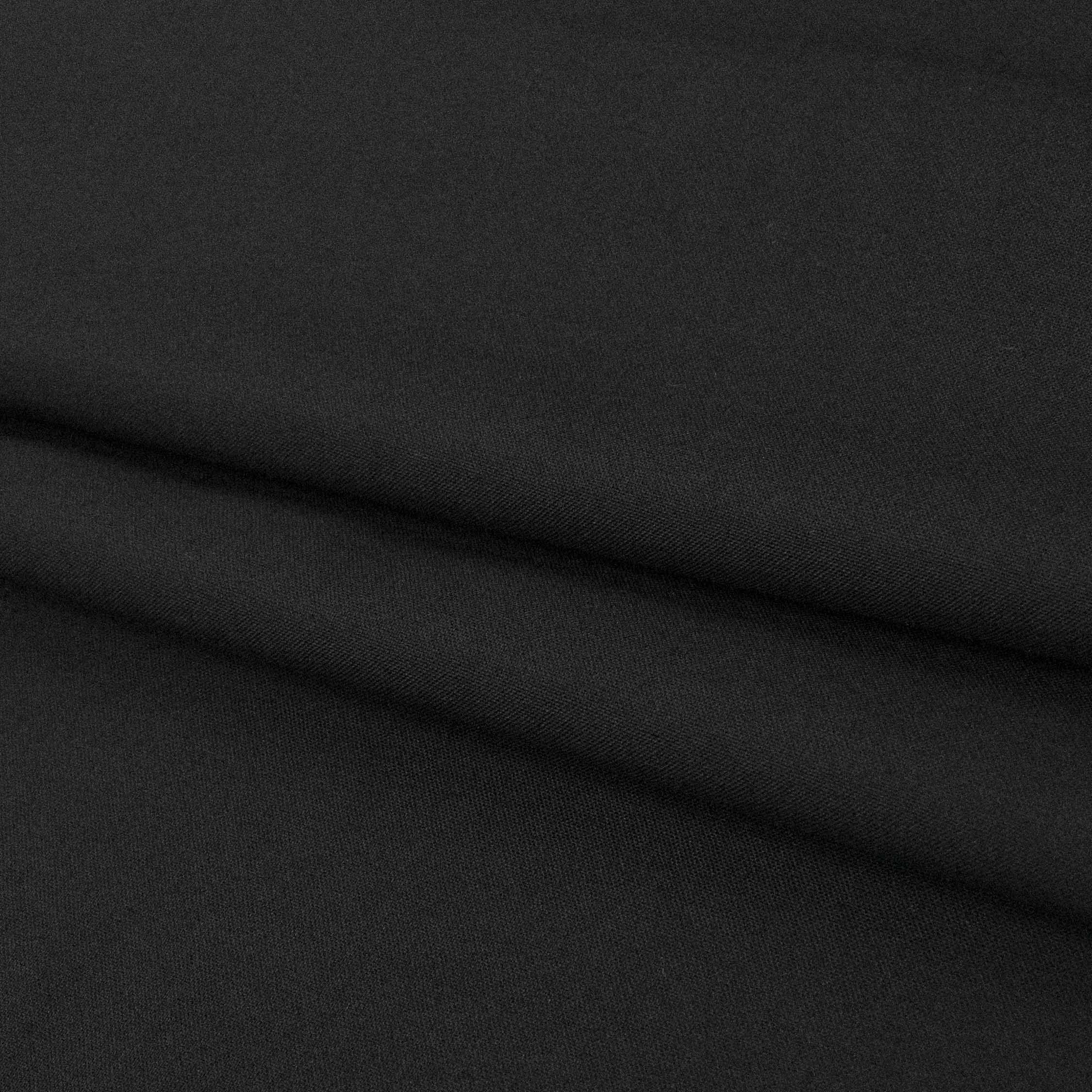 Japanese Wool Blend Suiting Light Weight Design-5 Black