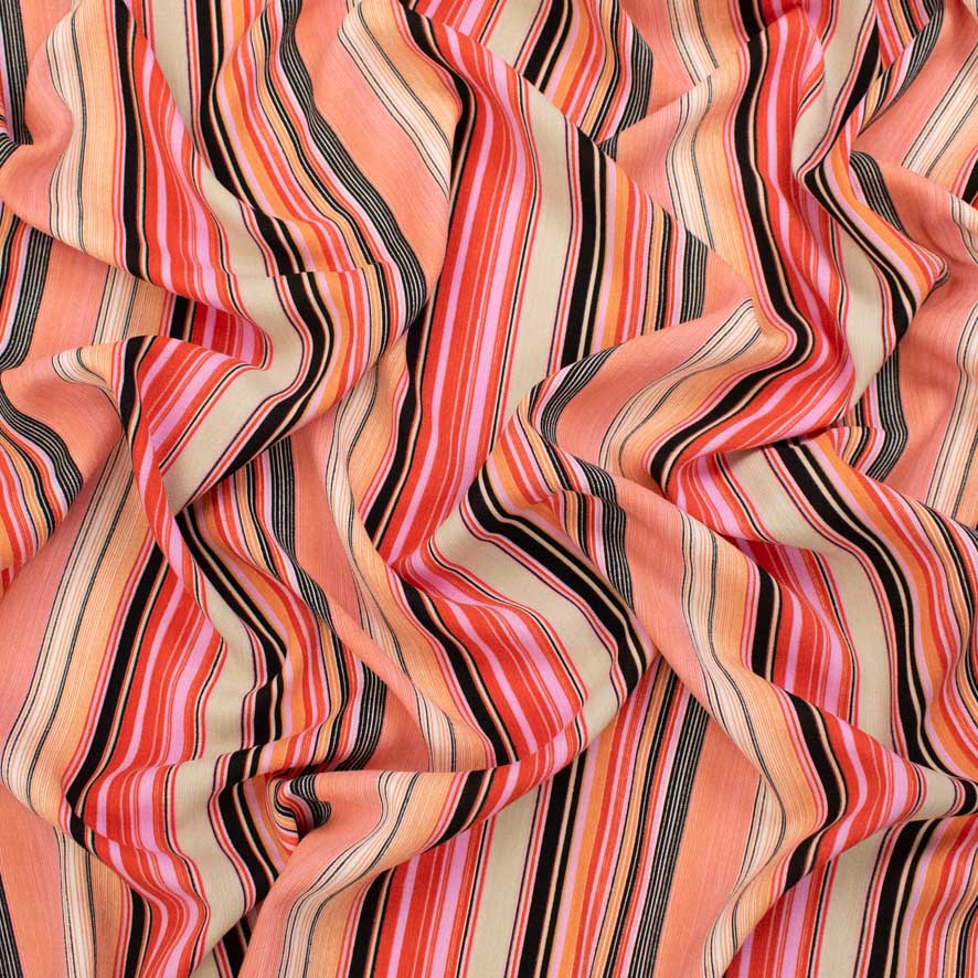 Linen Look Polyester - Stripes Collection