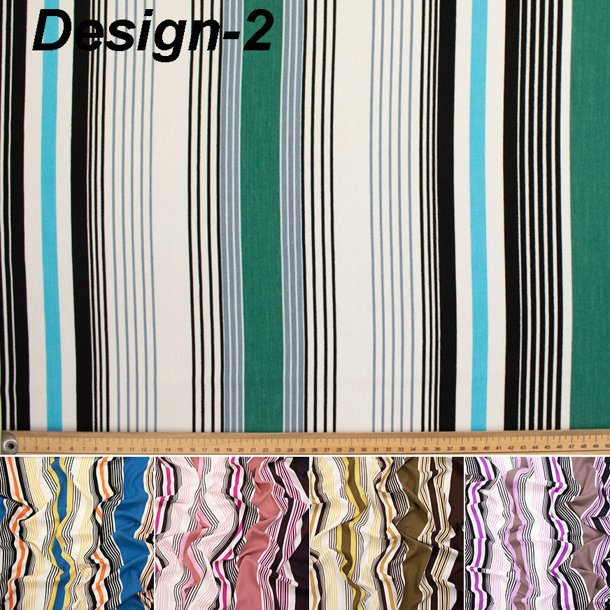 Linen Look Polyester - Stripes Collection