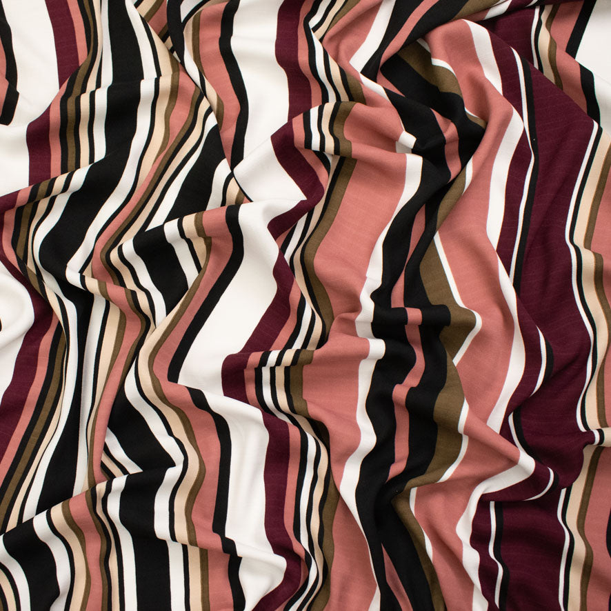 Linen Look Polyester - Stripes Collection