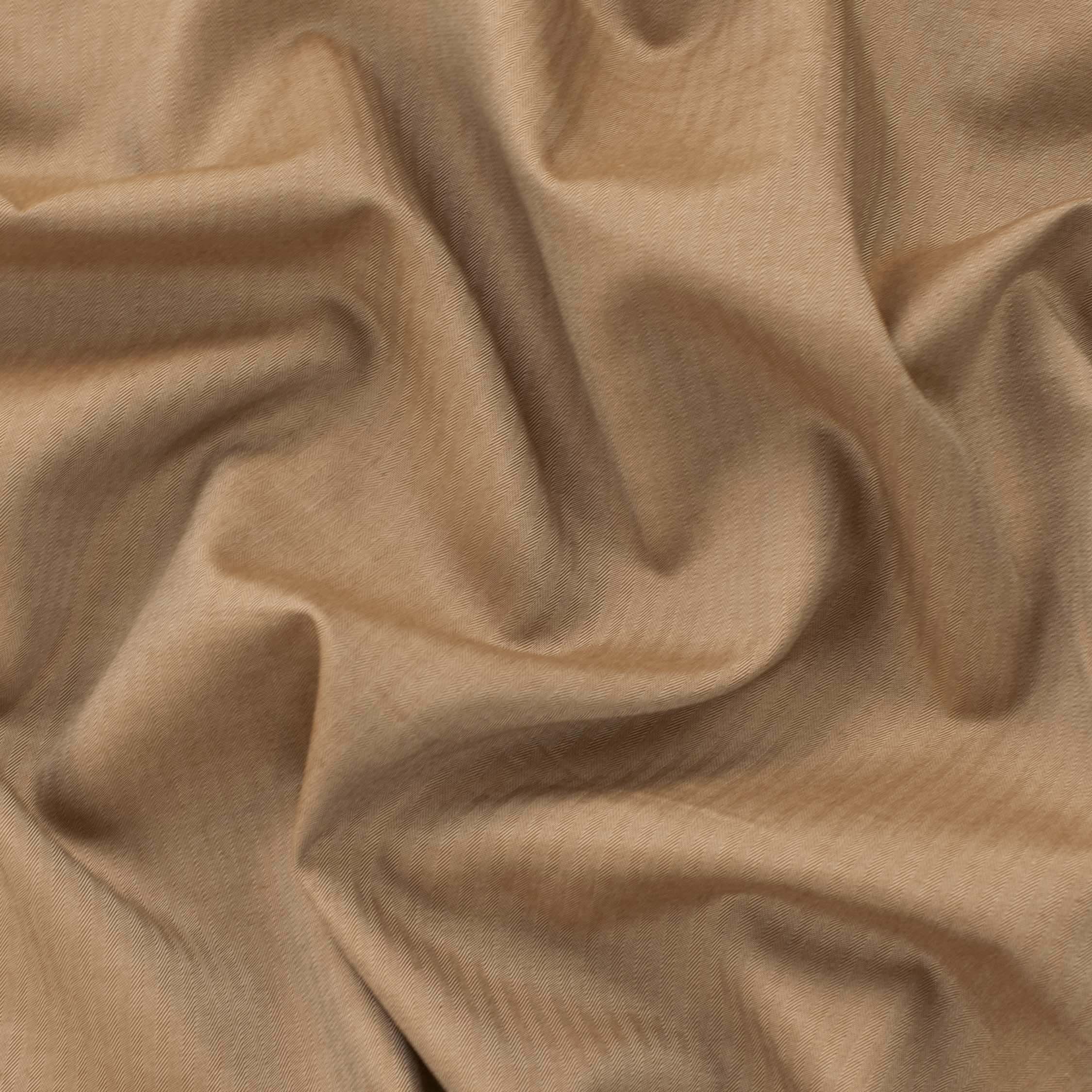 Japanese Cotton Summer Suiting - Tan Herringbone