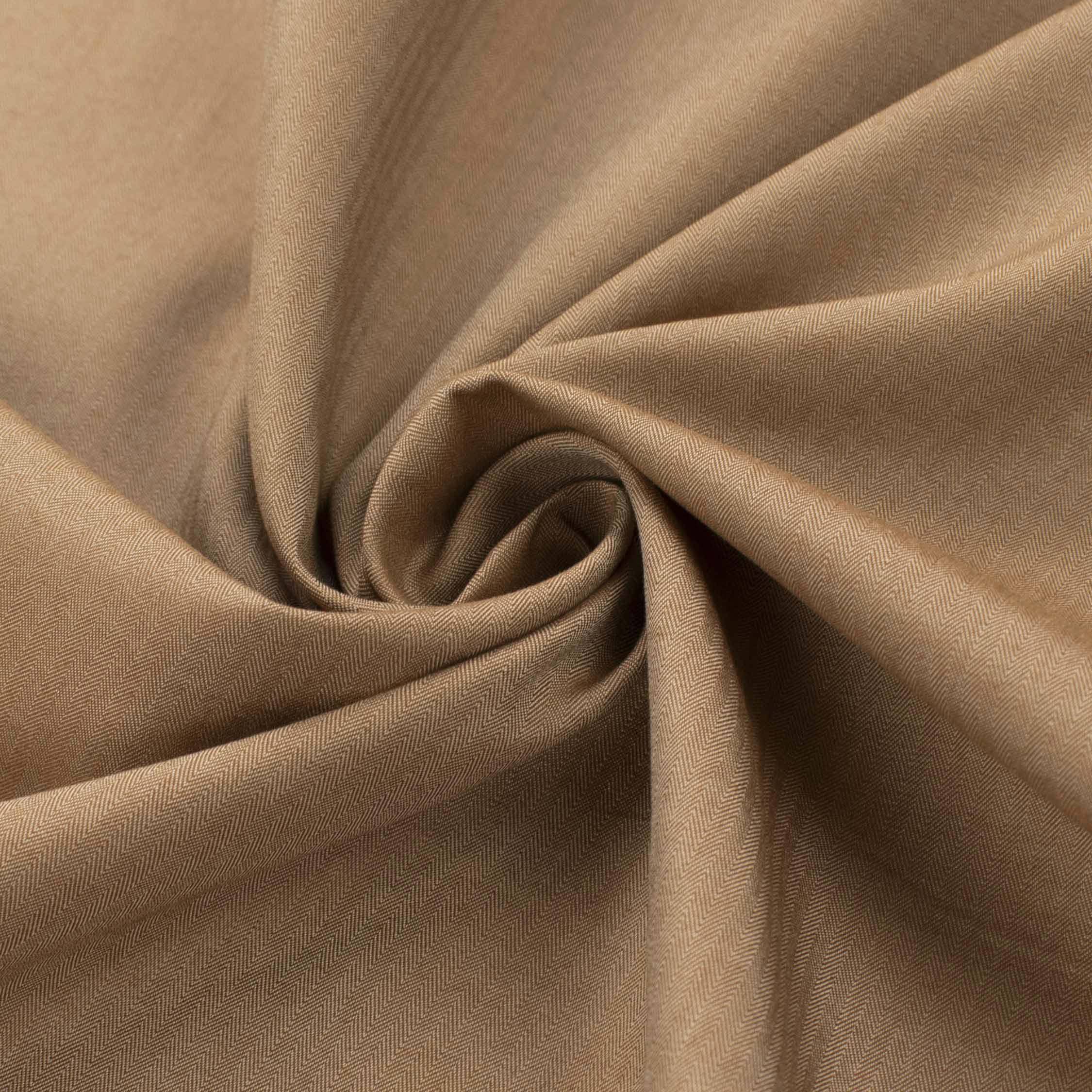 Japanese Cotton Summer Suiting - Tan Herringbone