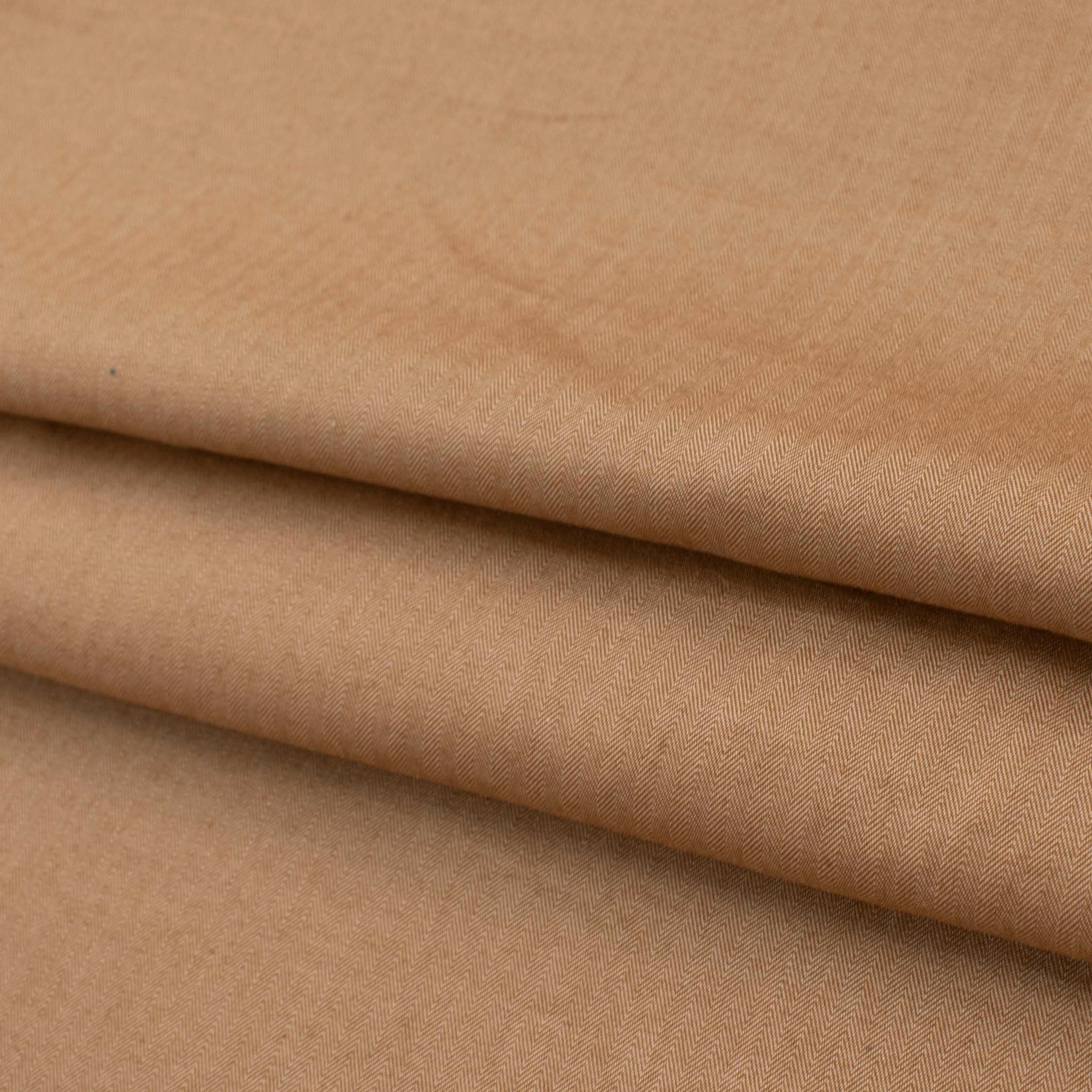 Japanese Cotton Summer Suiting - Tan Herringbone