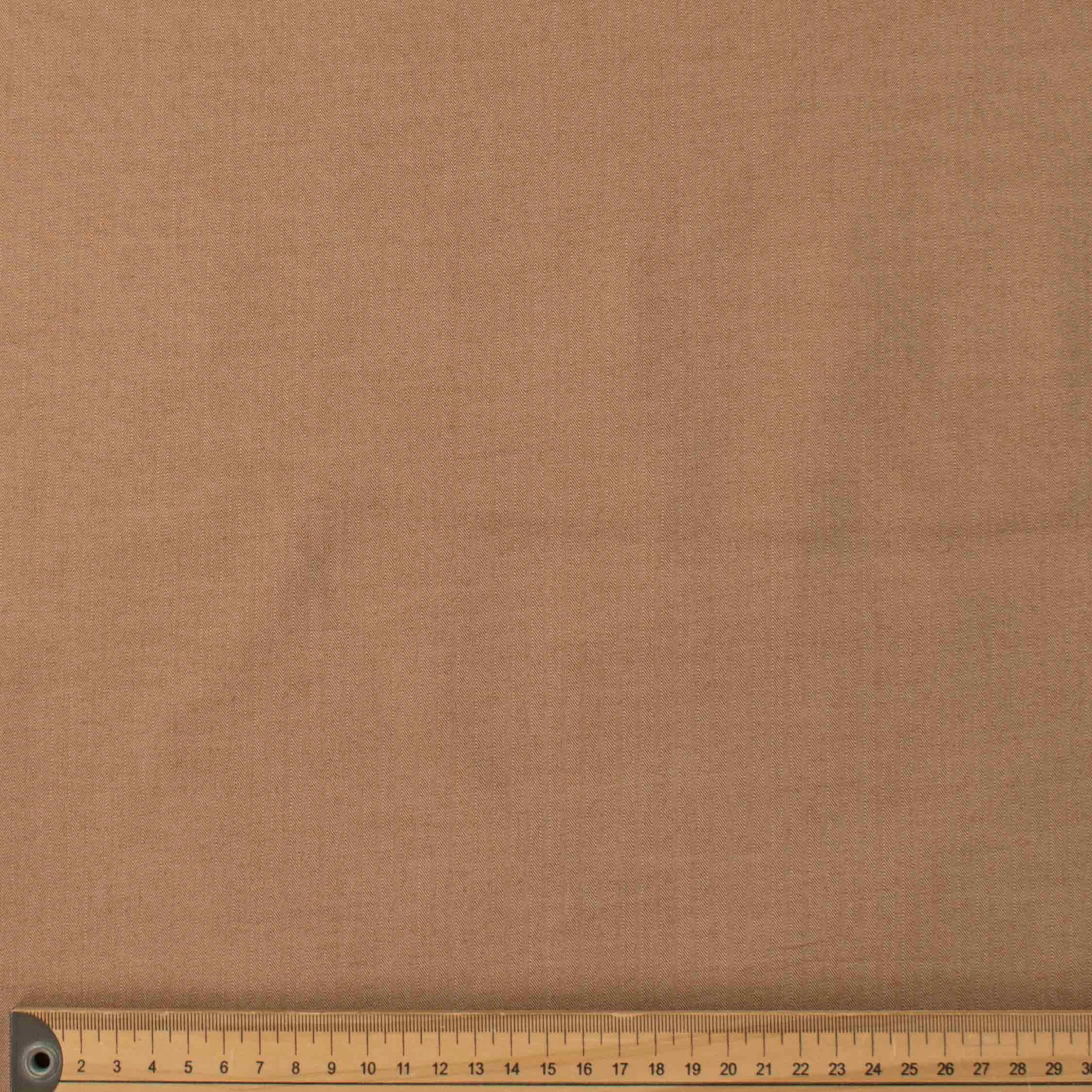 Japanese Cotton Summer Suiting - Tan Herringbone