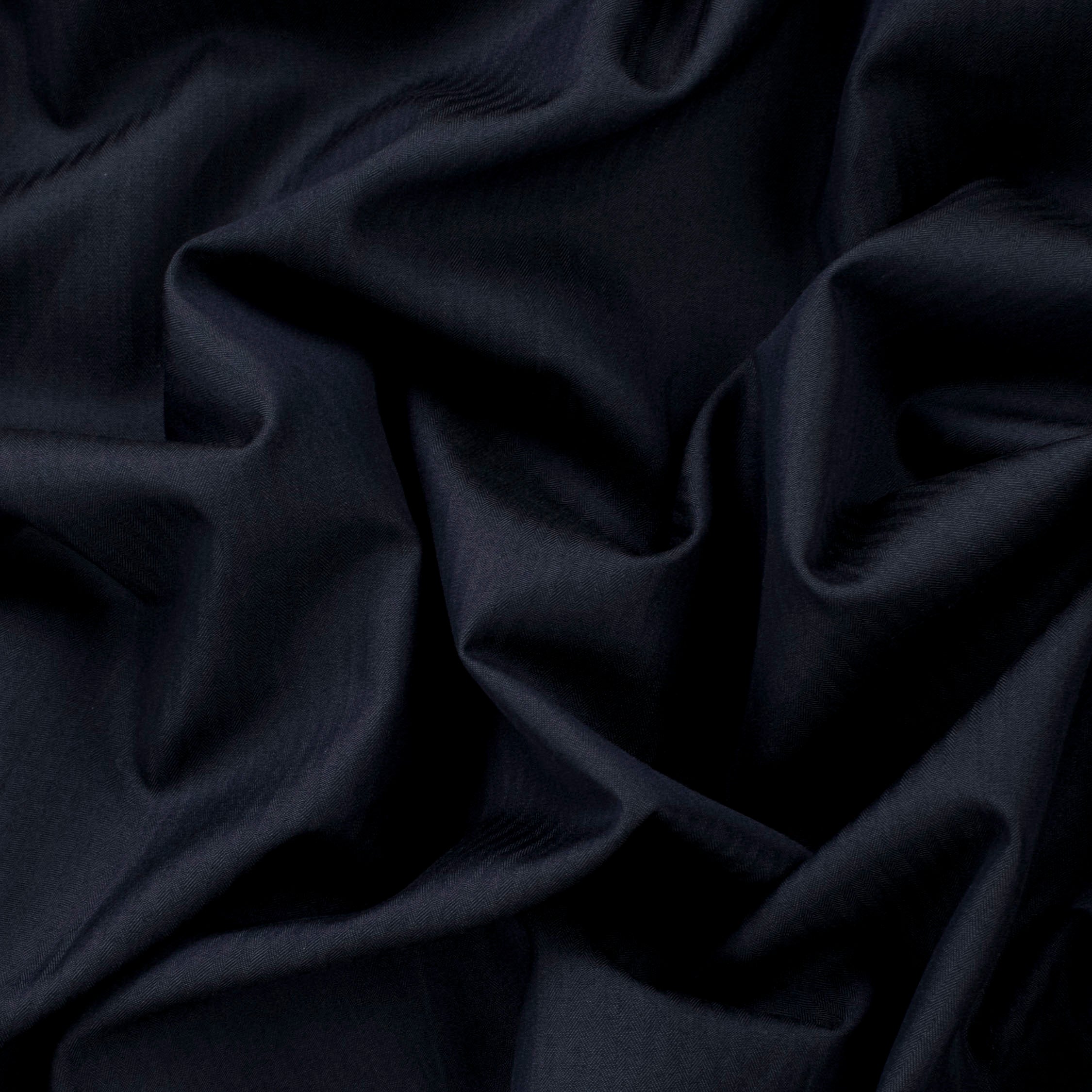 Japanese Cotton Summer Suiting - Navy Herringbone