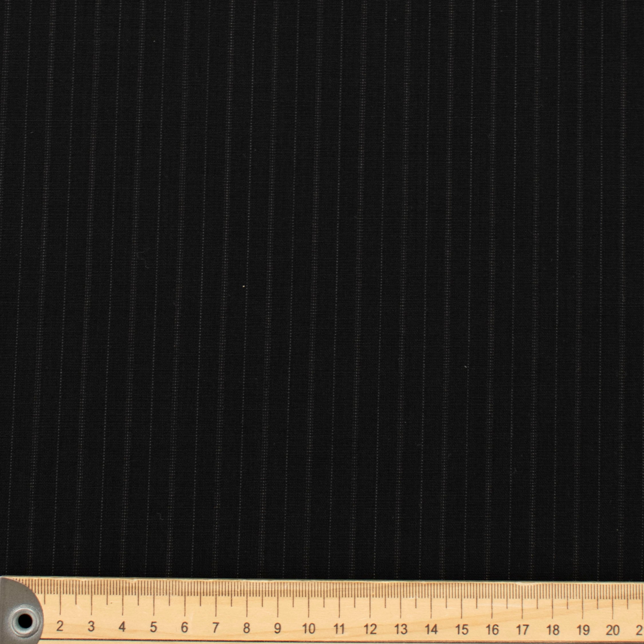Japanese Wool Blend Summer Suiting - Black Stripes