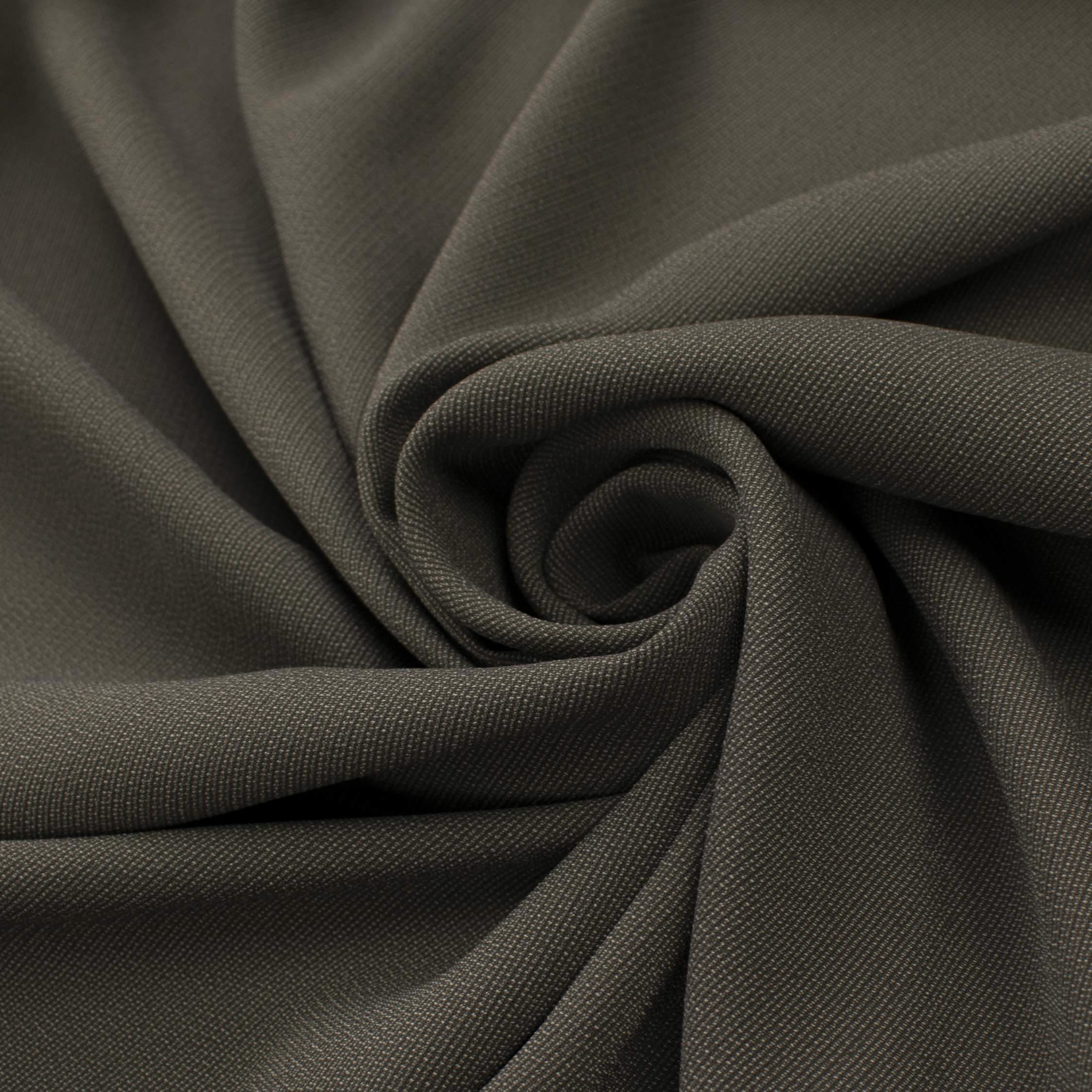 Japanese Texture Crepe Suiting - Dark Olive