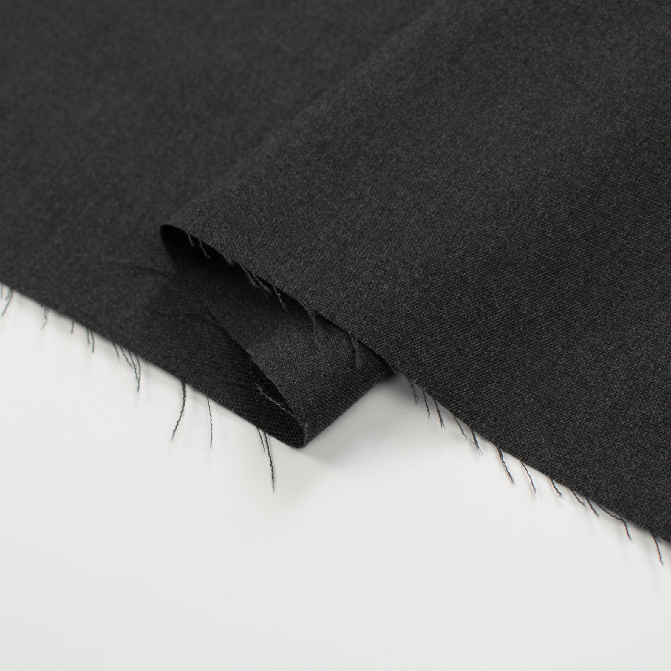 Japanese Wool Blend Suiting Medium Weight Design-13 Dark Grey