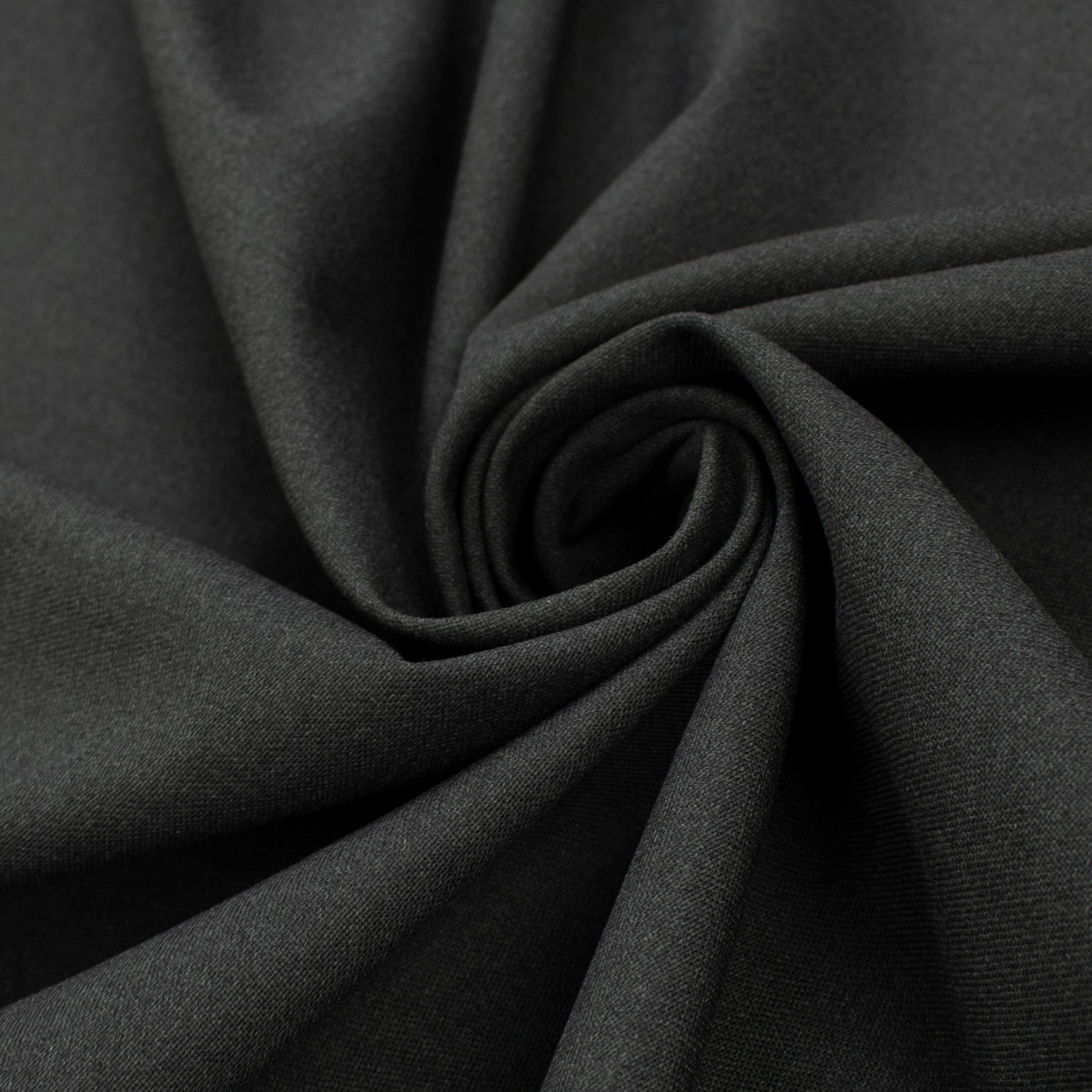 Japanese Wool Blend Suiting Medium Weight Design-13 Dark Grey