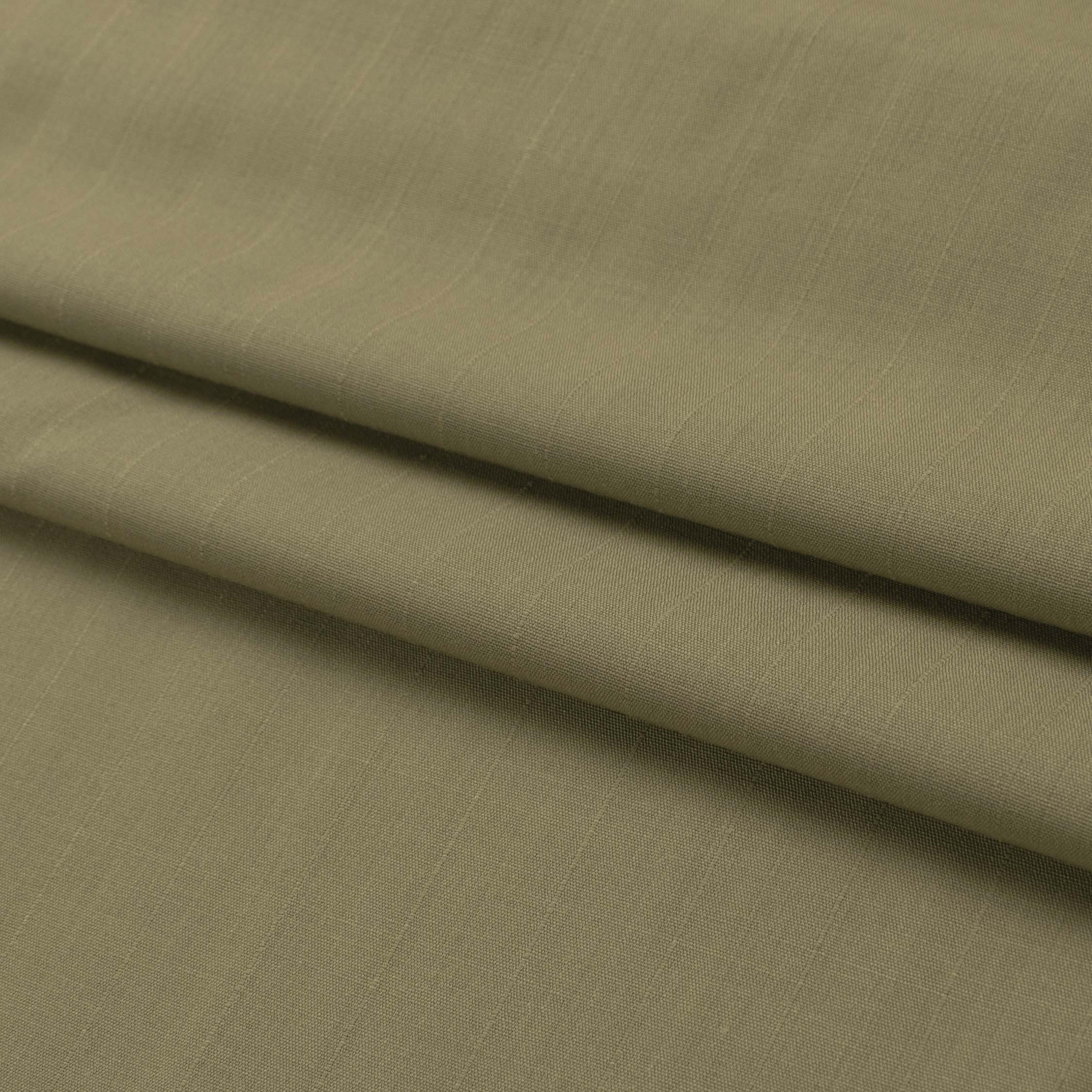 Japanese Light Weight Suiting - Khaki Stripes