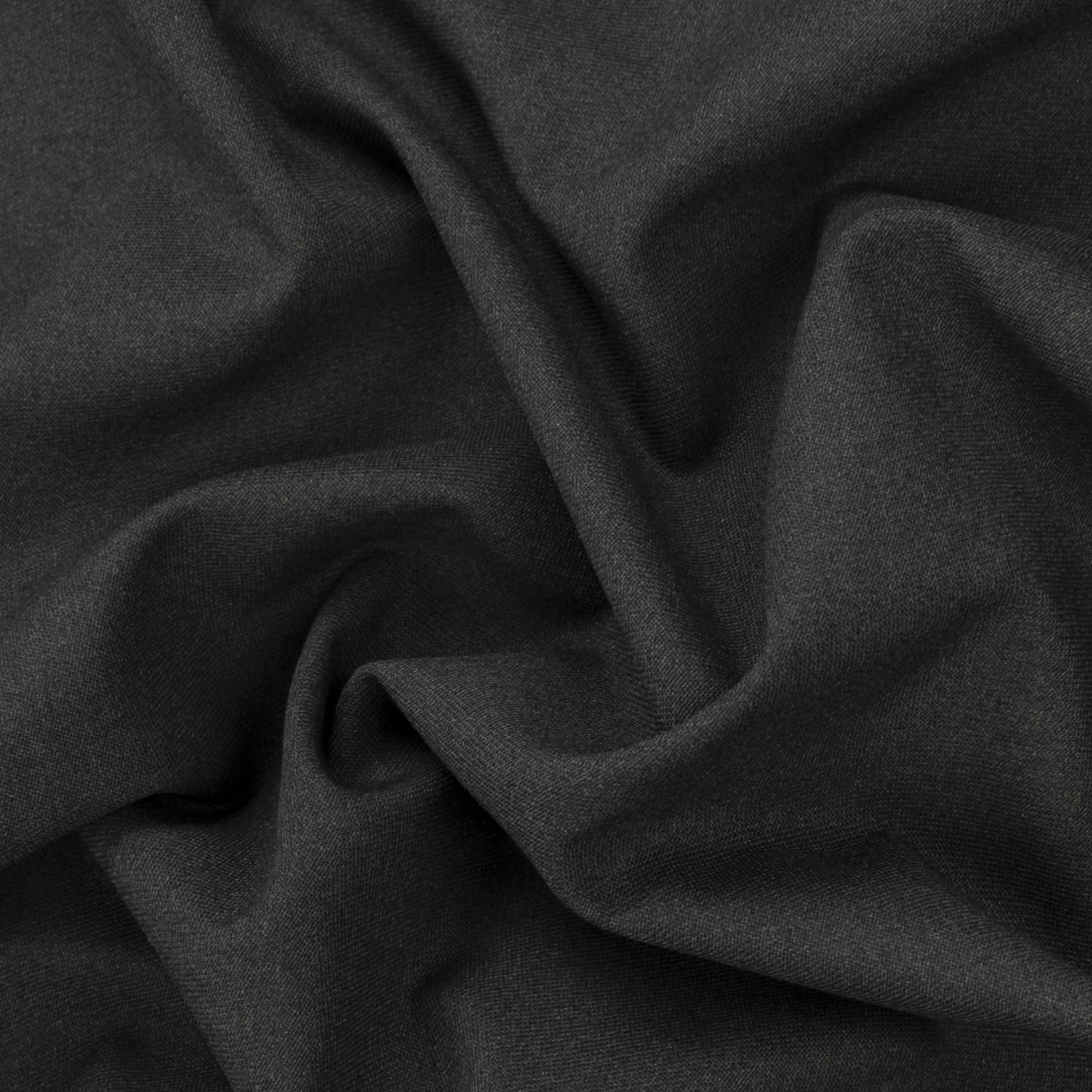 Japanese Wool Blend Suiting Medium Weight Design-13 Dark Grey