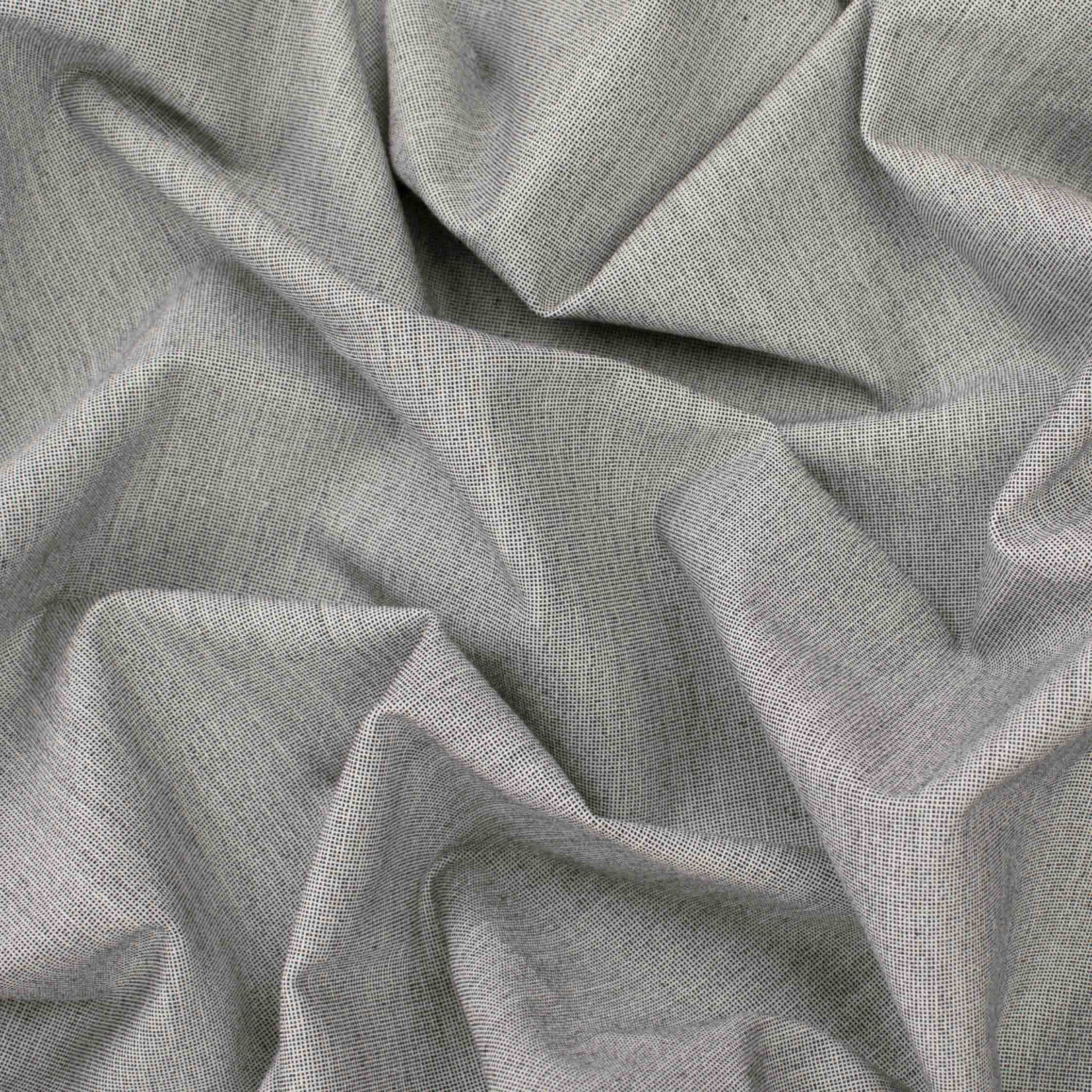 Japanese Slight Stretch Suiting - Black & White Fine Micro-texture Weave