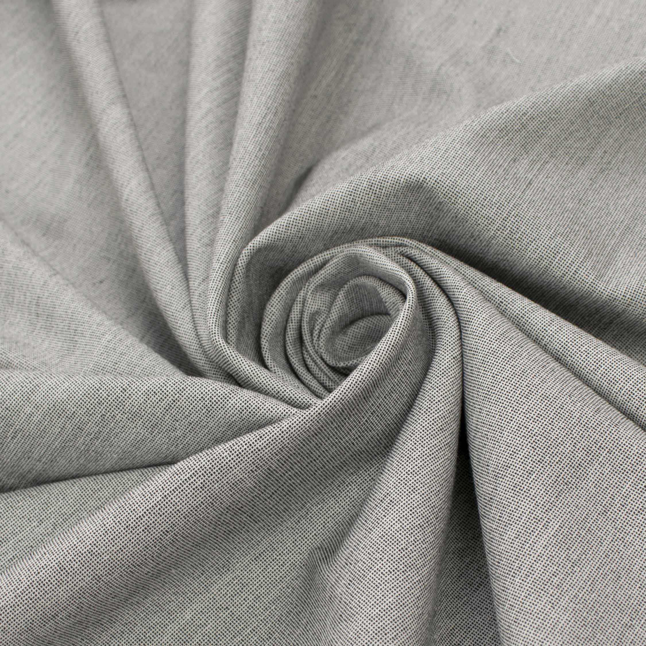 Japanese Slight Stretch Suiting - Black & White Fine Micro-texture Weave